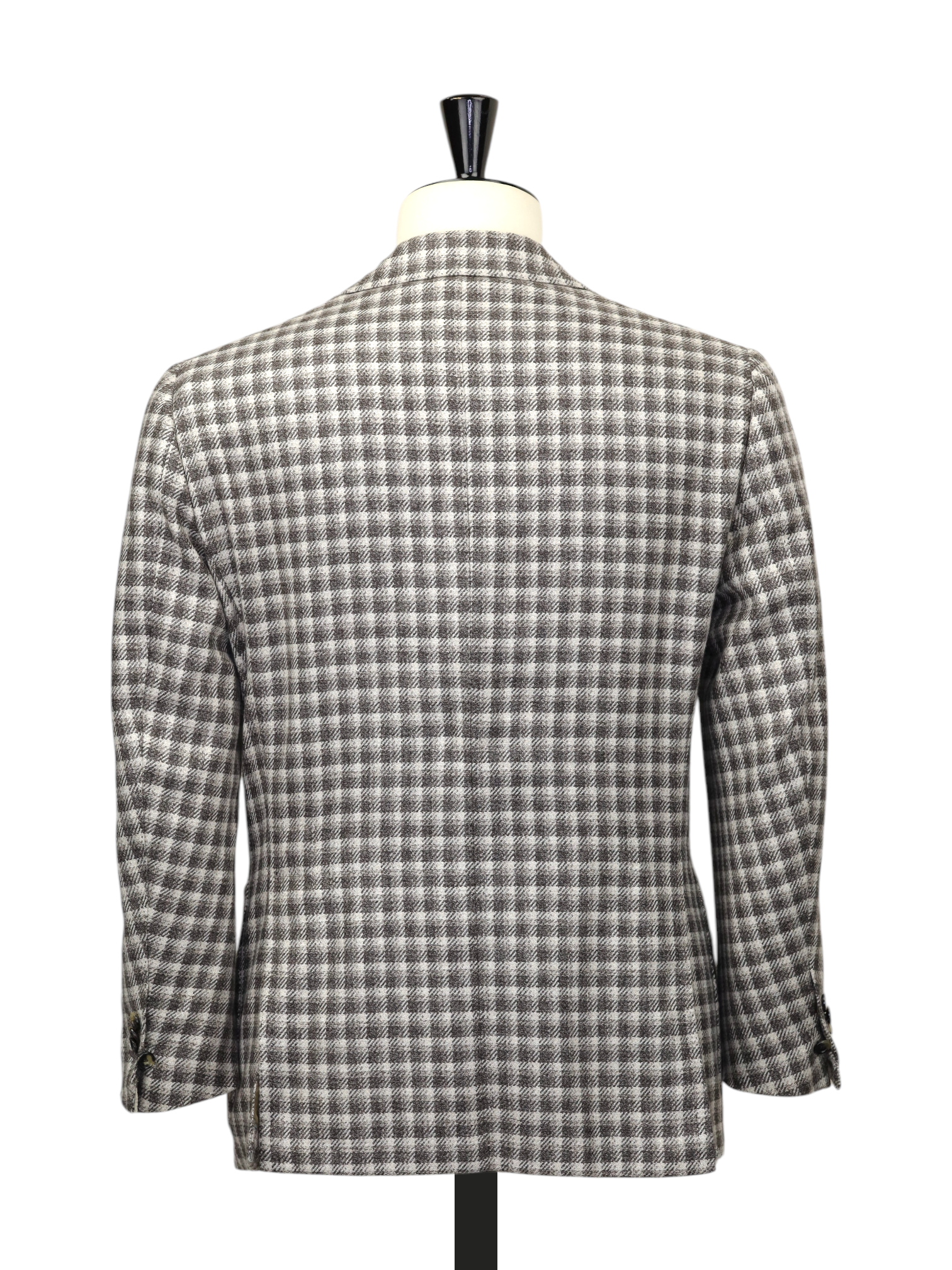 Cesare Attolini Light Brown & Taupe Pure Cashmere Gingham-Check Jacket