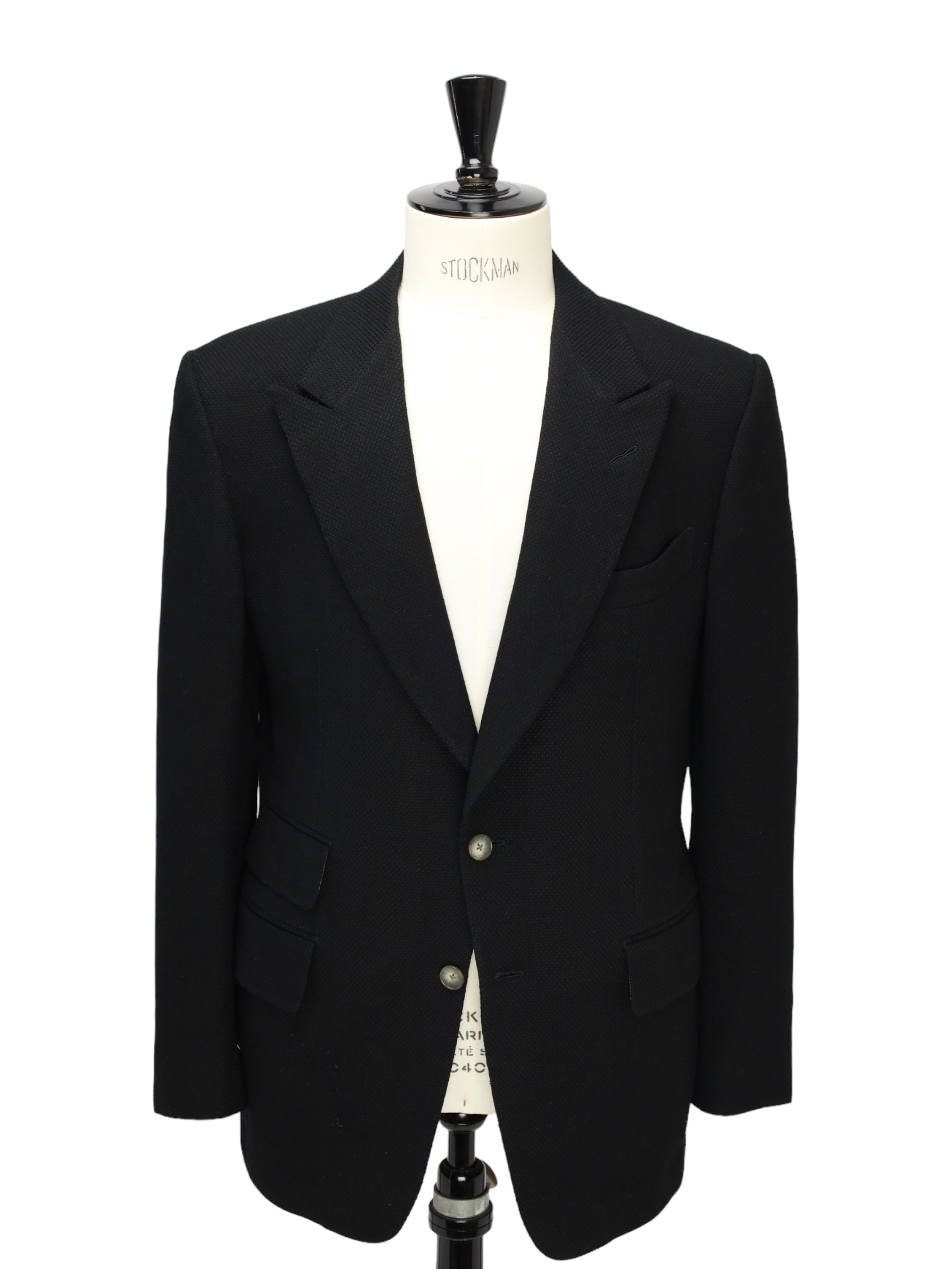 Tom Ford Black Silk & Wool Structured Windsor Jacket