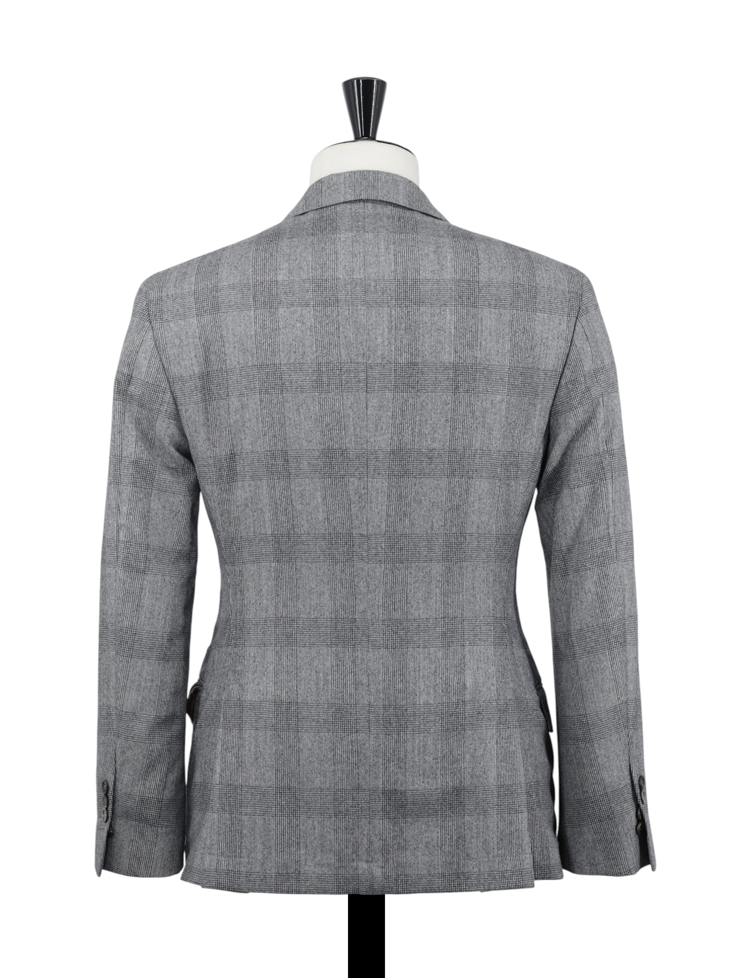 Brunello Cucinelli Grey Double Breasted Bushed-Wool Prince of Wales Suit