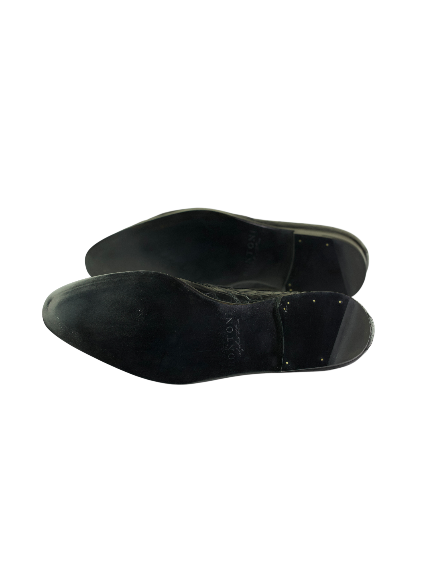 Bontoni Black Principe Alligator Penny Loafer