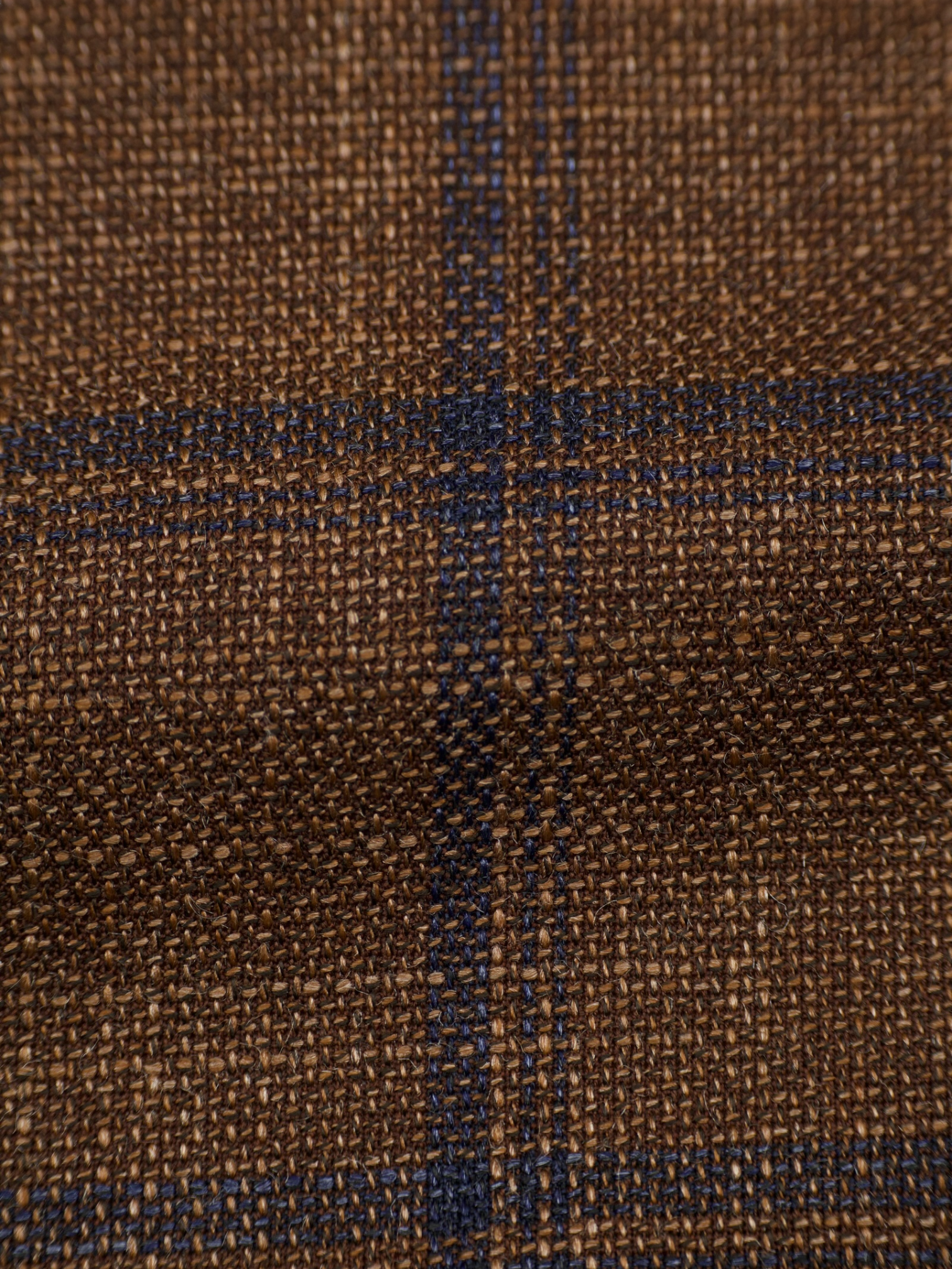 Cesare Attolini Chestnut Brown Wool & Silk Hopsack Windowpane Jacket