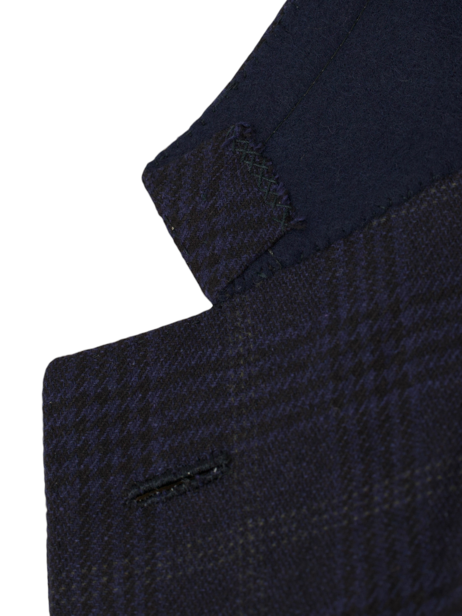 Brioni Dark Blue Silk & Cashmere Overcheck Palatino Jacket