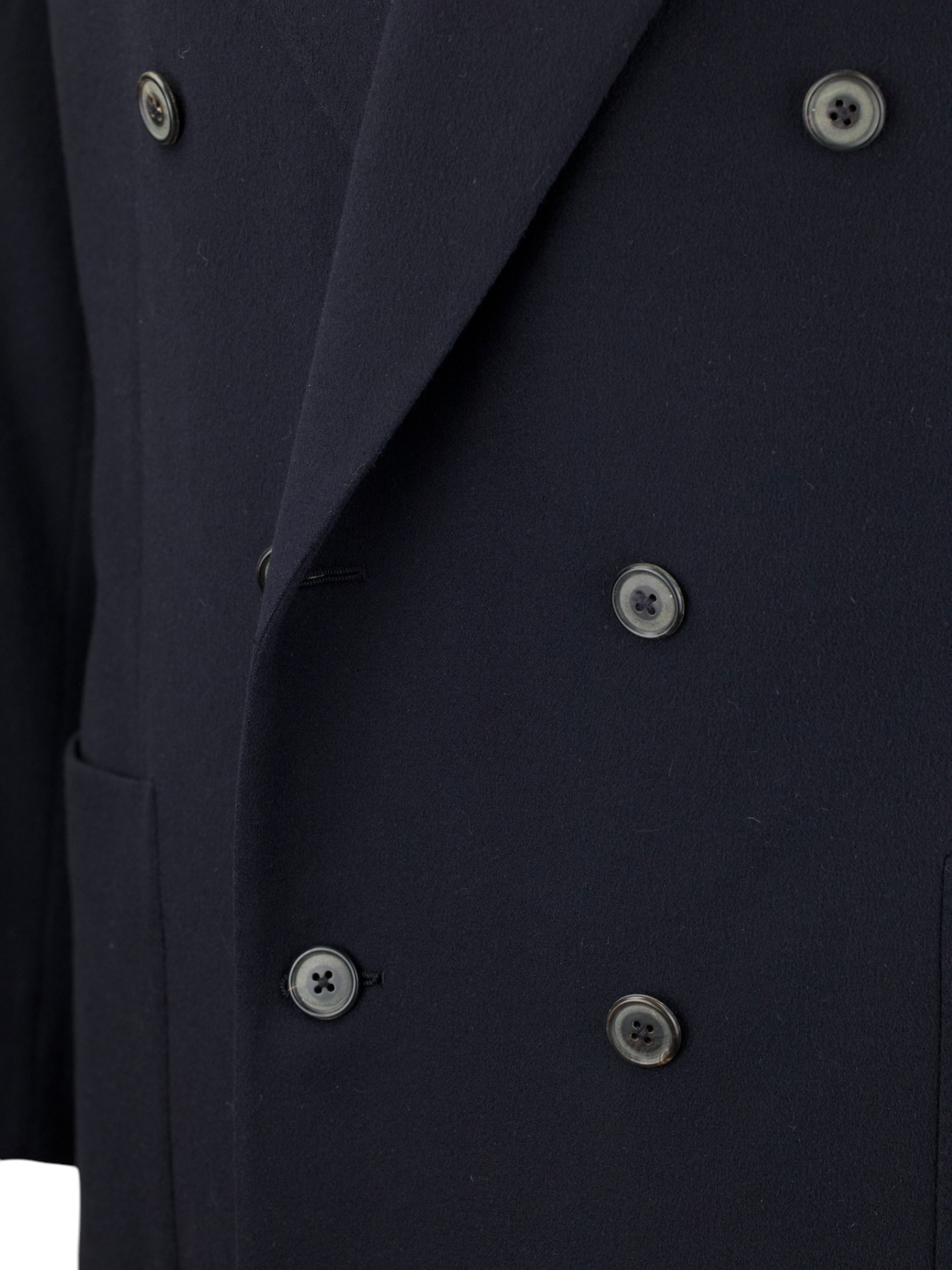 Rubinacci Navy Double Breasted Wool-Flannel Jacket