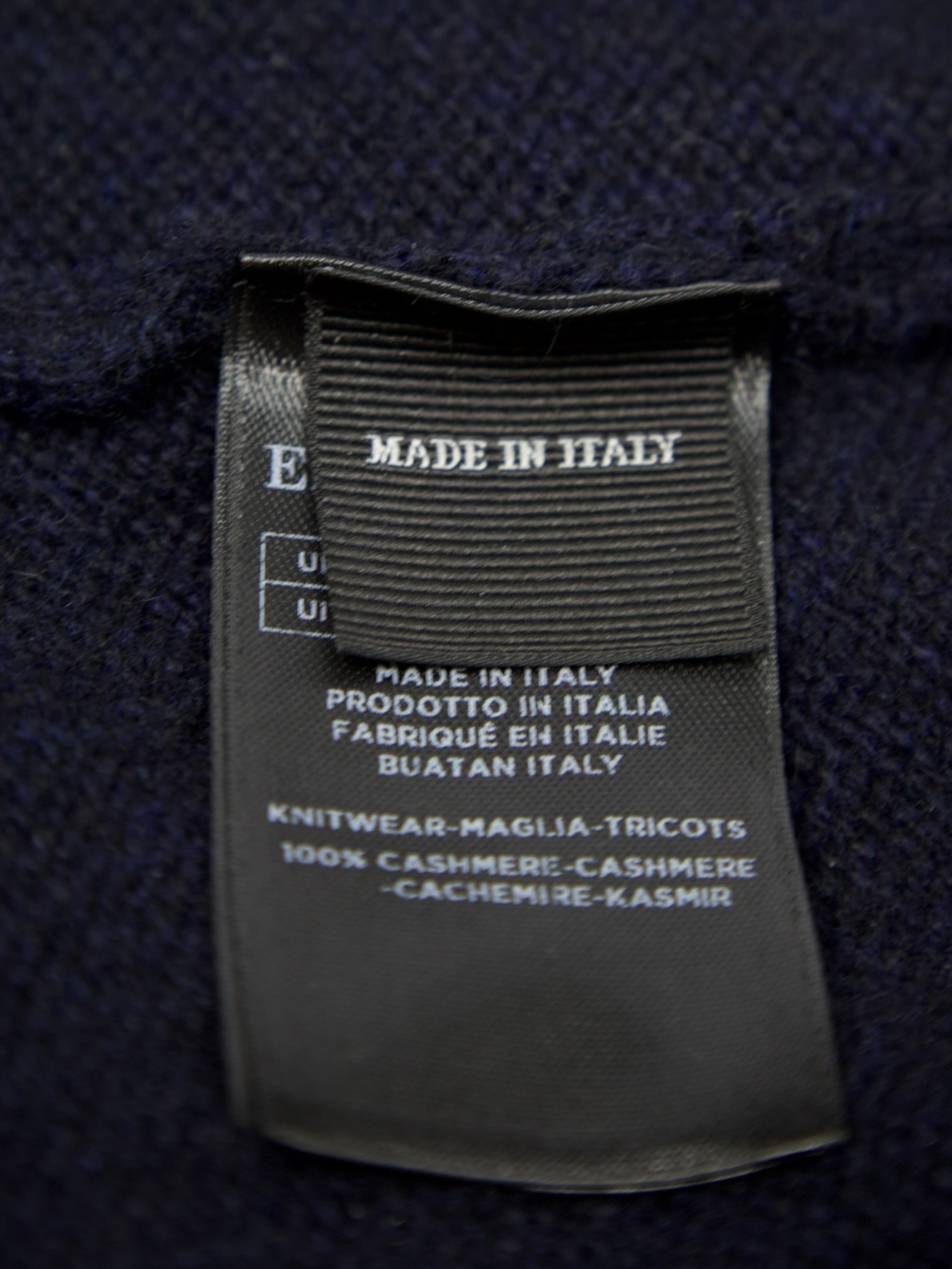 Ermenegildo Zegna Navy Nubuck-Trimmed Cashmere Fisherman's Sweater