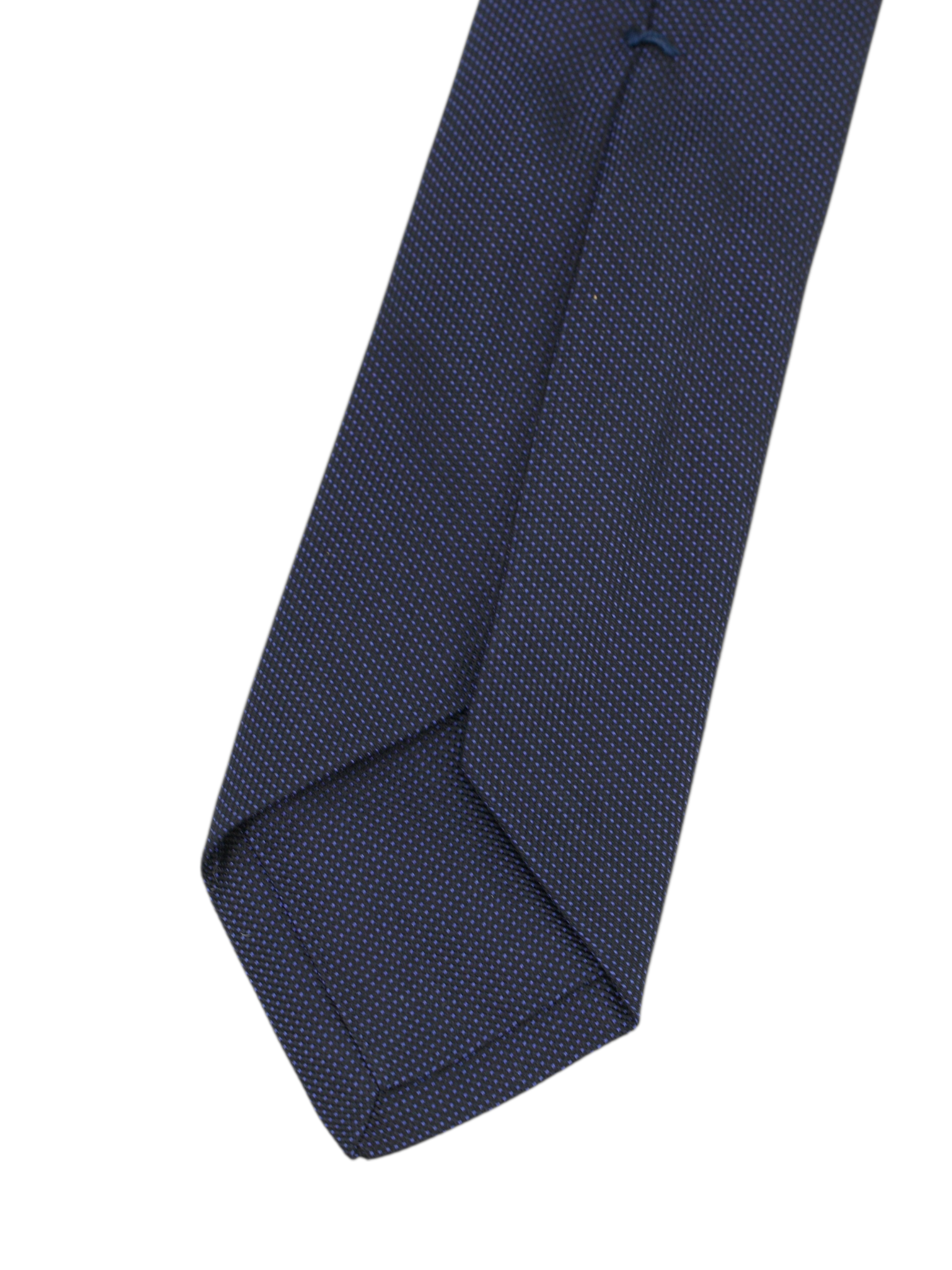 Kiton 5-Fold Navy Silk Pinpoint Tie