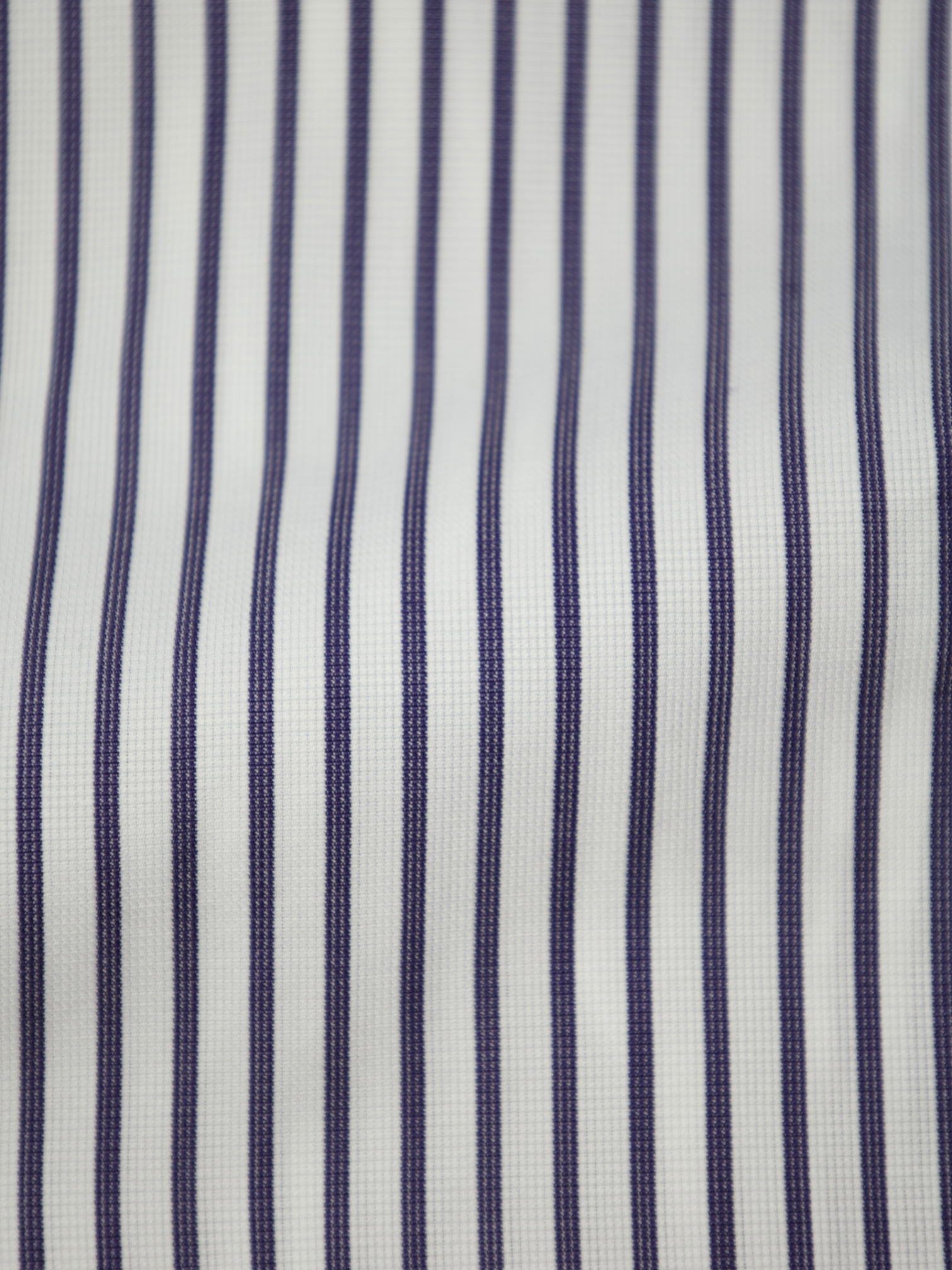 Brioni White & Navy Cotton Pinstripe Shirt