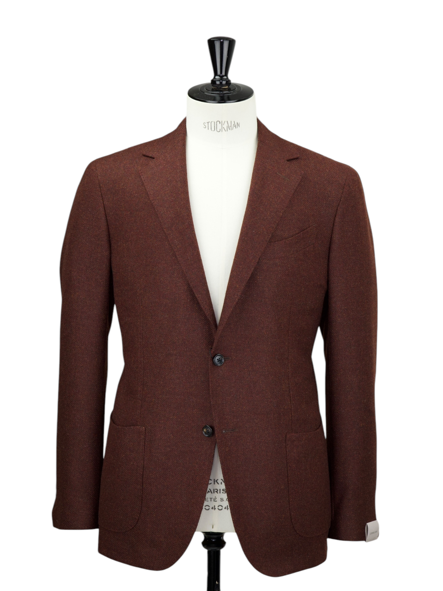 Corneliani Burgundy Wool & Cashmere Micro-Structure Jacket