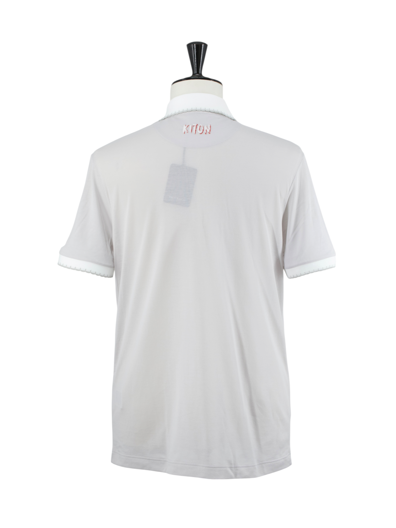 Kiton Light Grey Cotton Short-Sleeve "Nouveau Riche" Polo