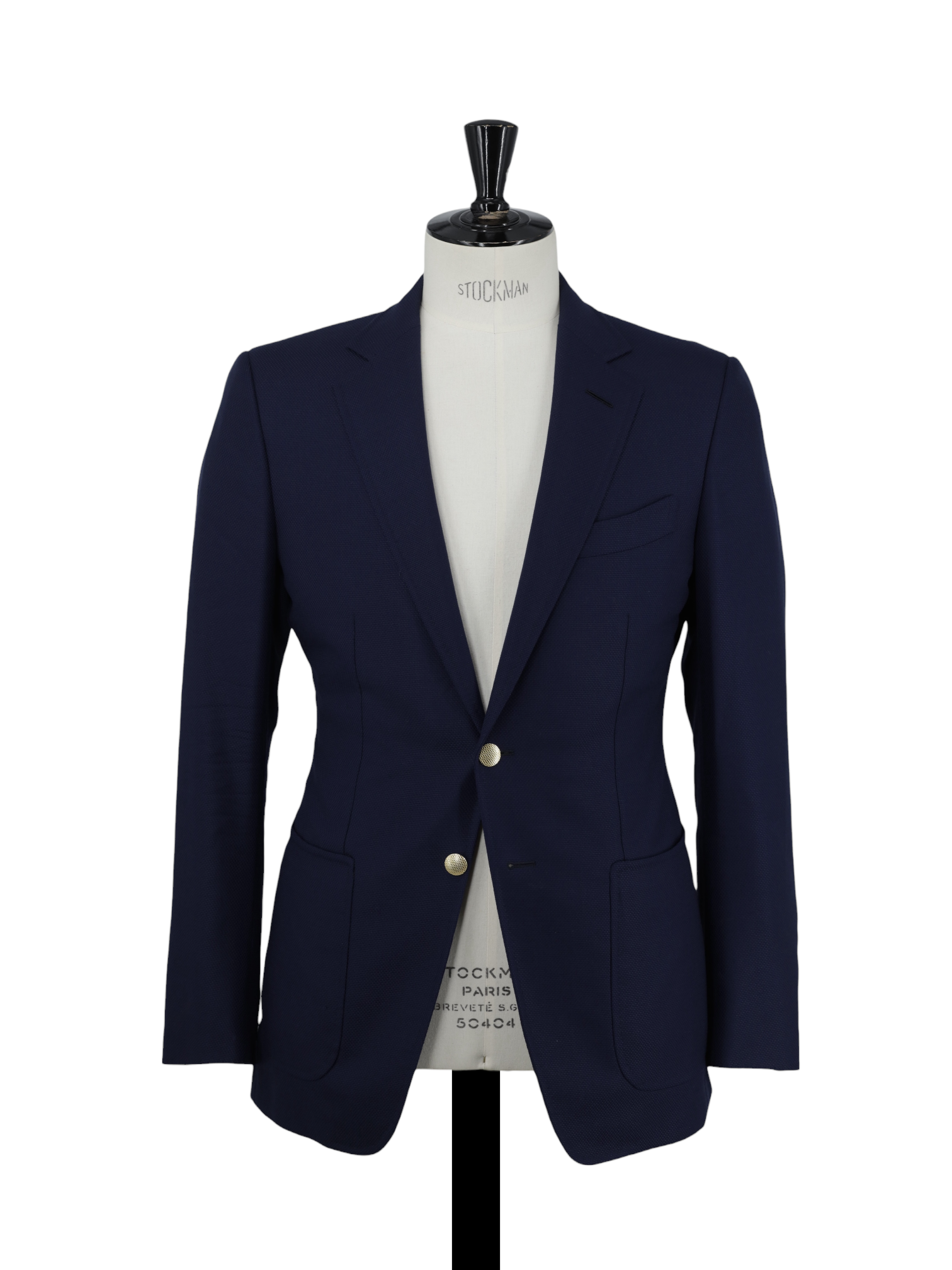 Tom Ford Marine Blue Wool & Mohair Micro-Pattern O'Connor Jacket