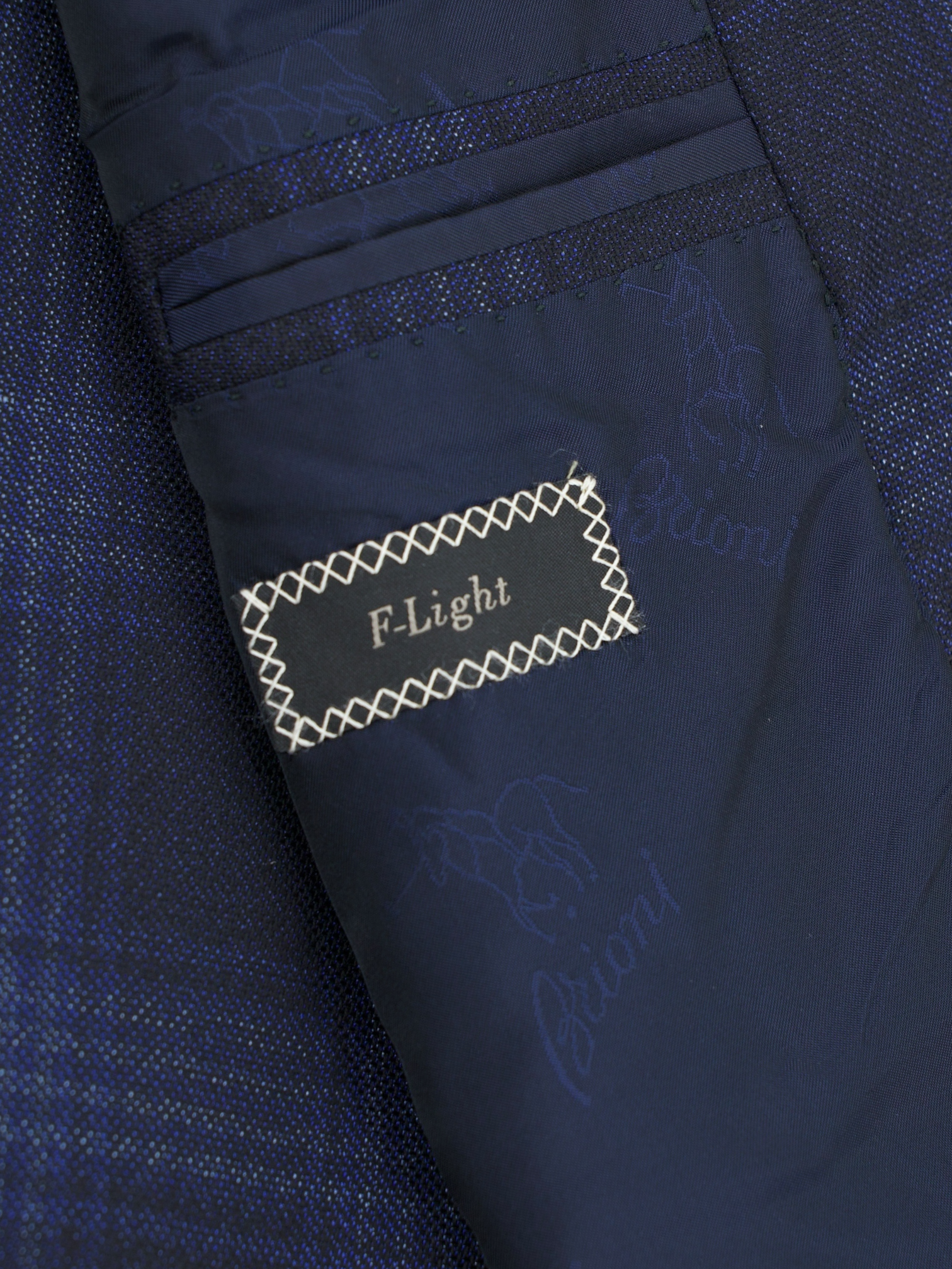 Brioni Navy & Azure Blue Wool-Silk Tartan Check "F-Light" Jacket