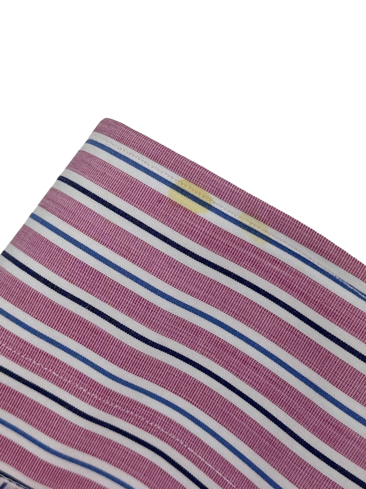 Isaia Coral Red Striped Cotton Shirt