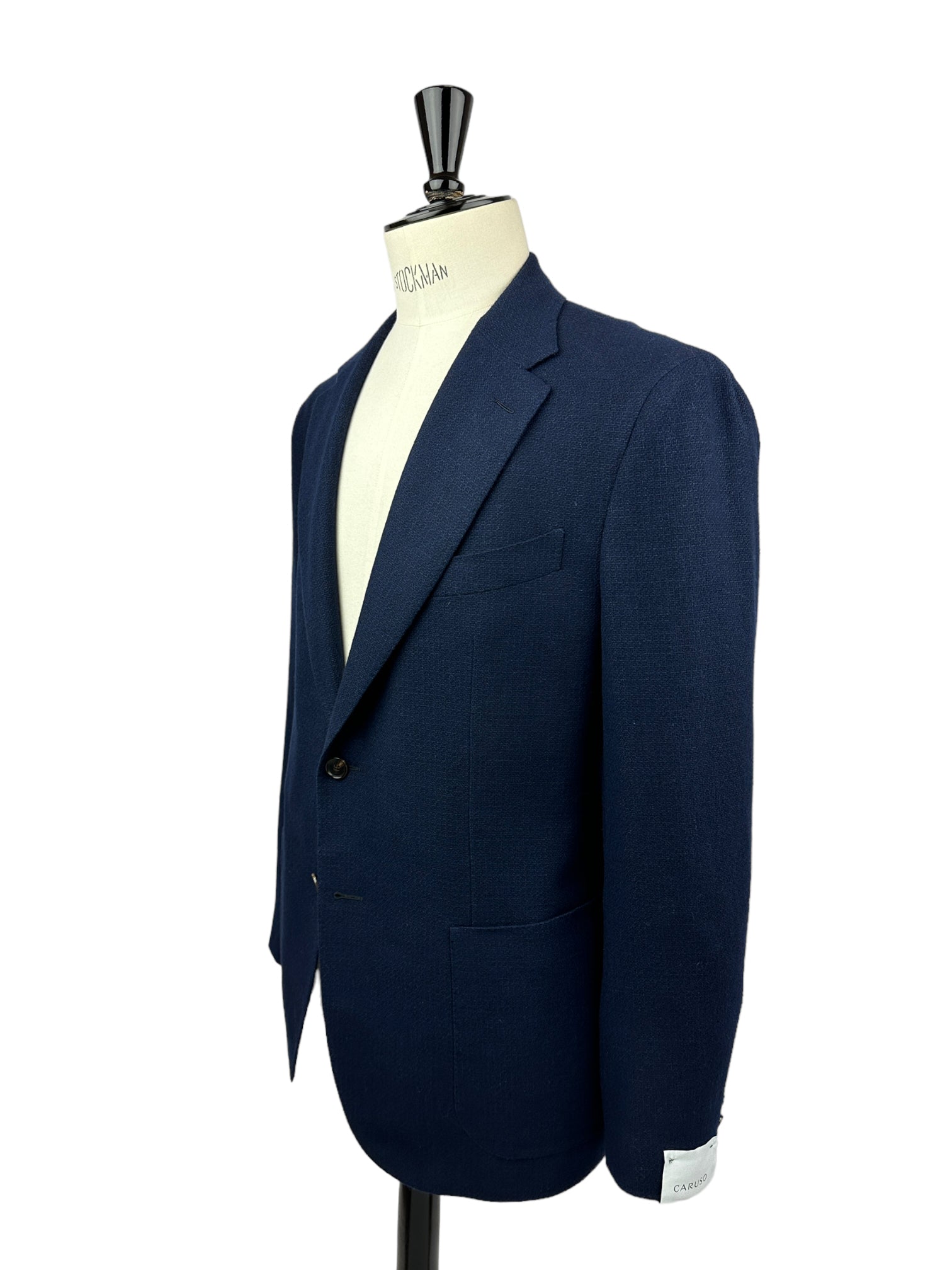 Caruso Navy Wool, Linen & Cashmere Tosca Jacket