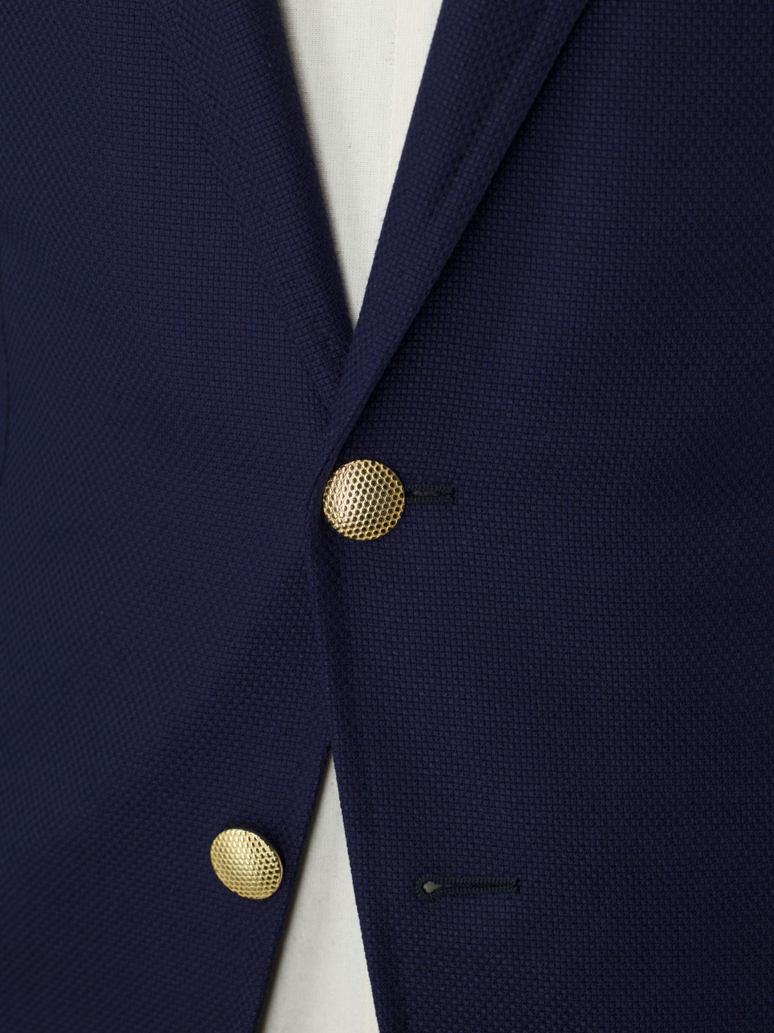 Tom Ford Marine Blue Wool & Mohair Micro-Pattern O'Connor Jacket
