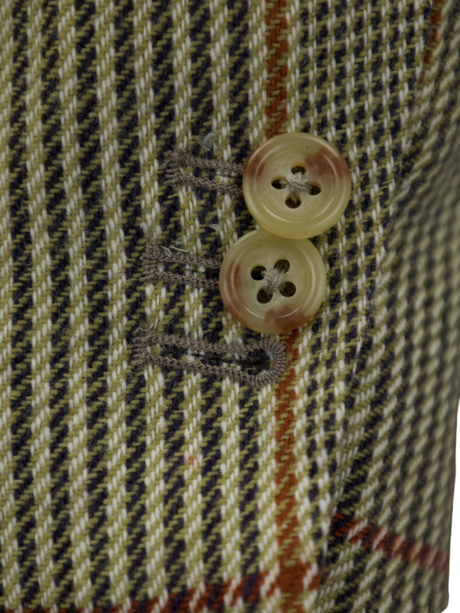 Ralph Lauren Light Brown & Burnt Orange Glenplaid Harris Tweed Jacket