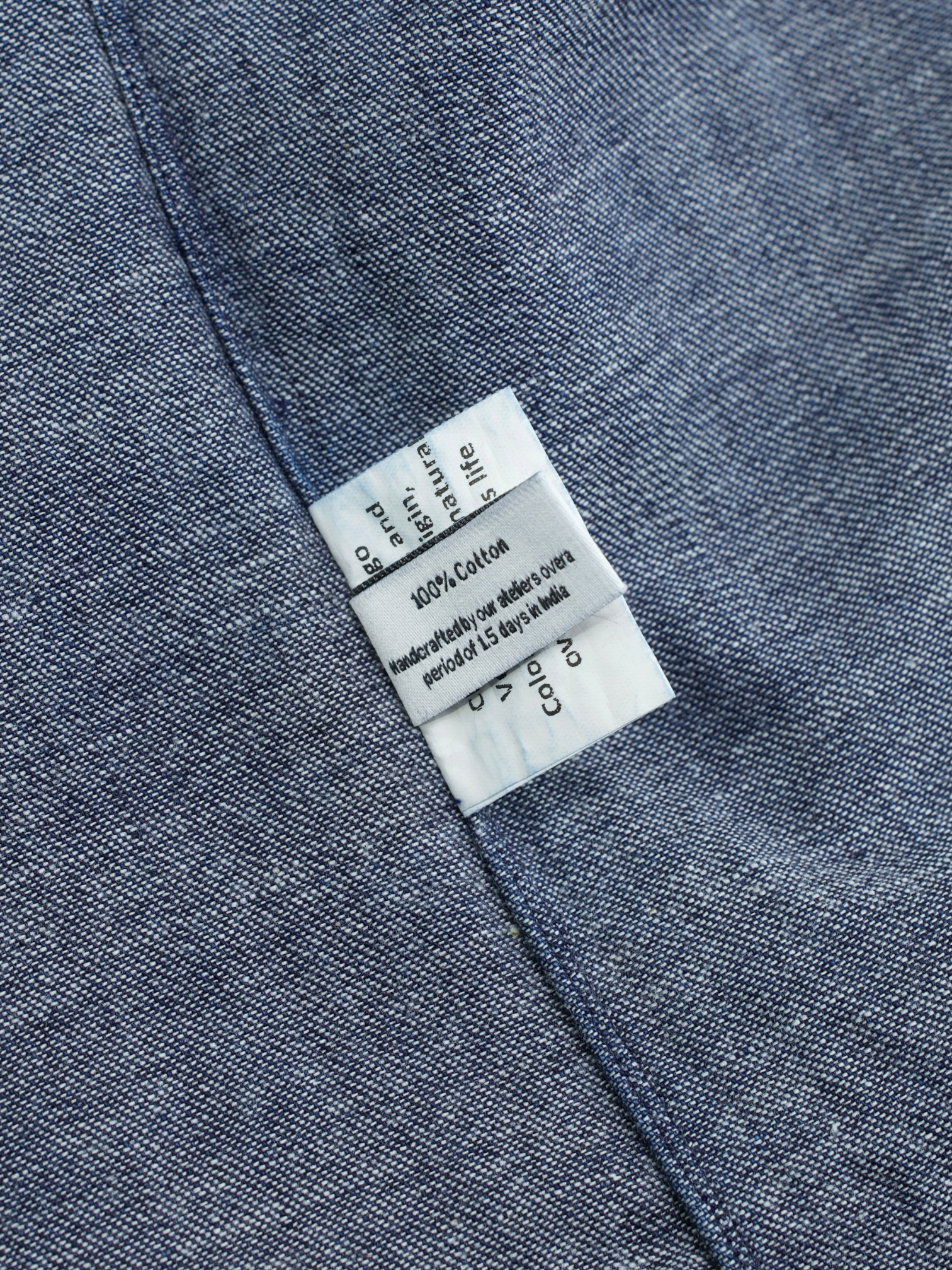 100 Hands Denim Blue Japanese-Denim Twill Western-Style Shirt