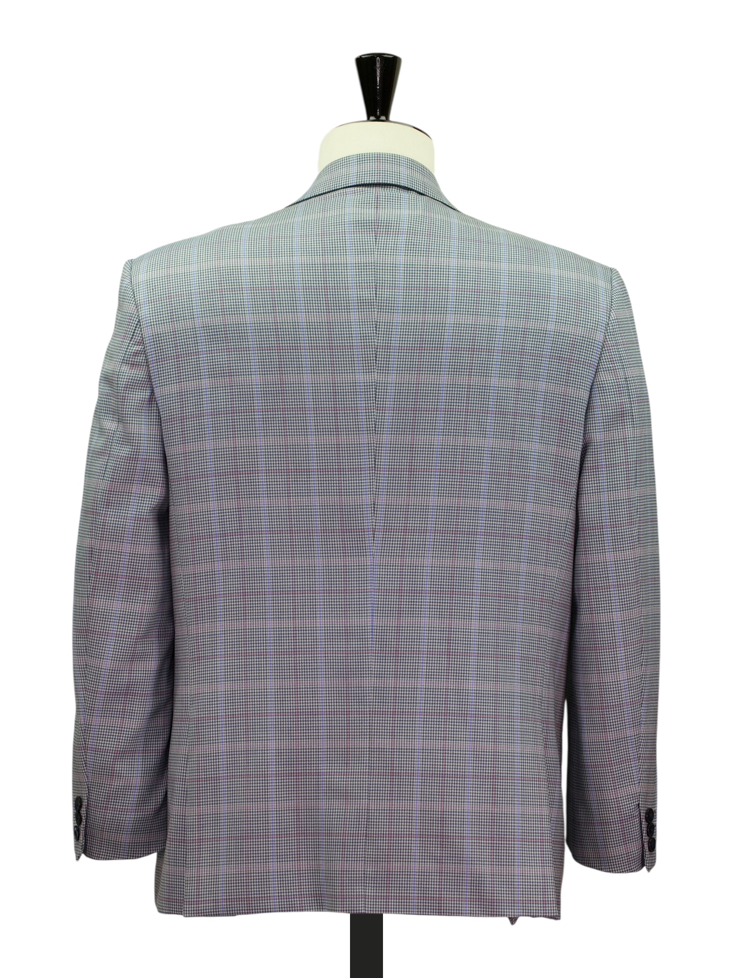 Brioni Blue & Pink Fine-Wool Overcheck Parlamento Jacket