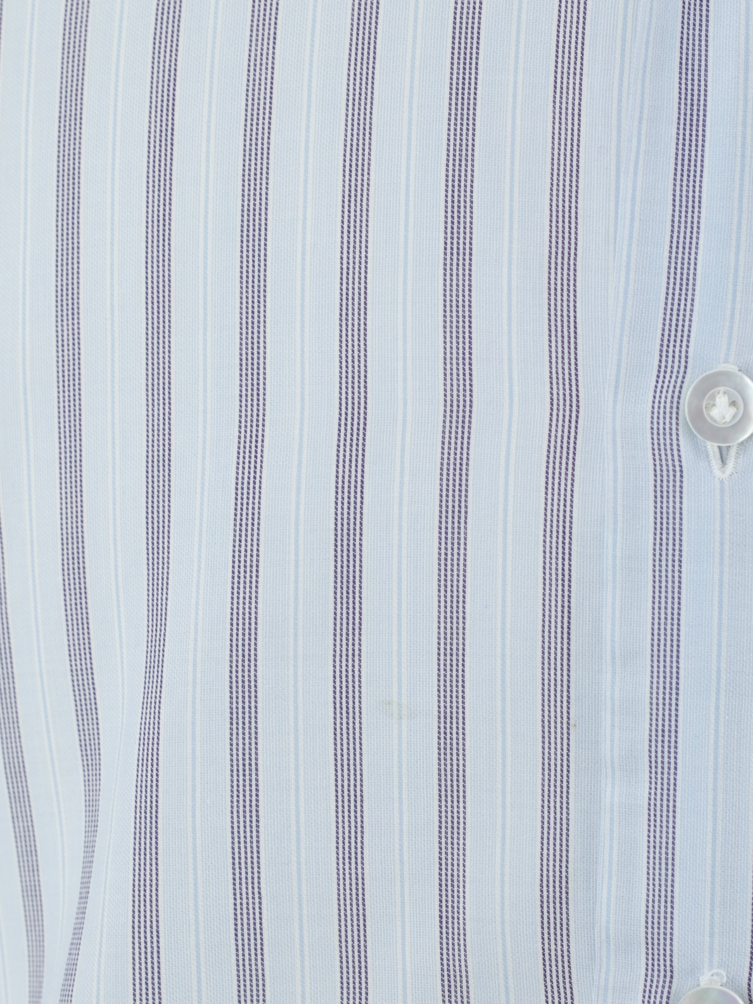 Fray Light Blue Fine-Cotton Vintage Stripes Shirt