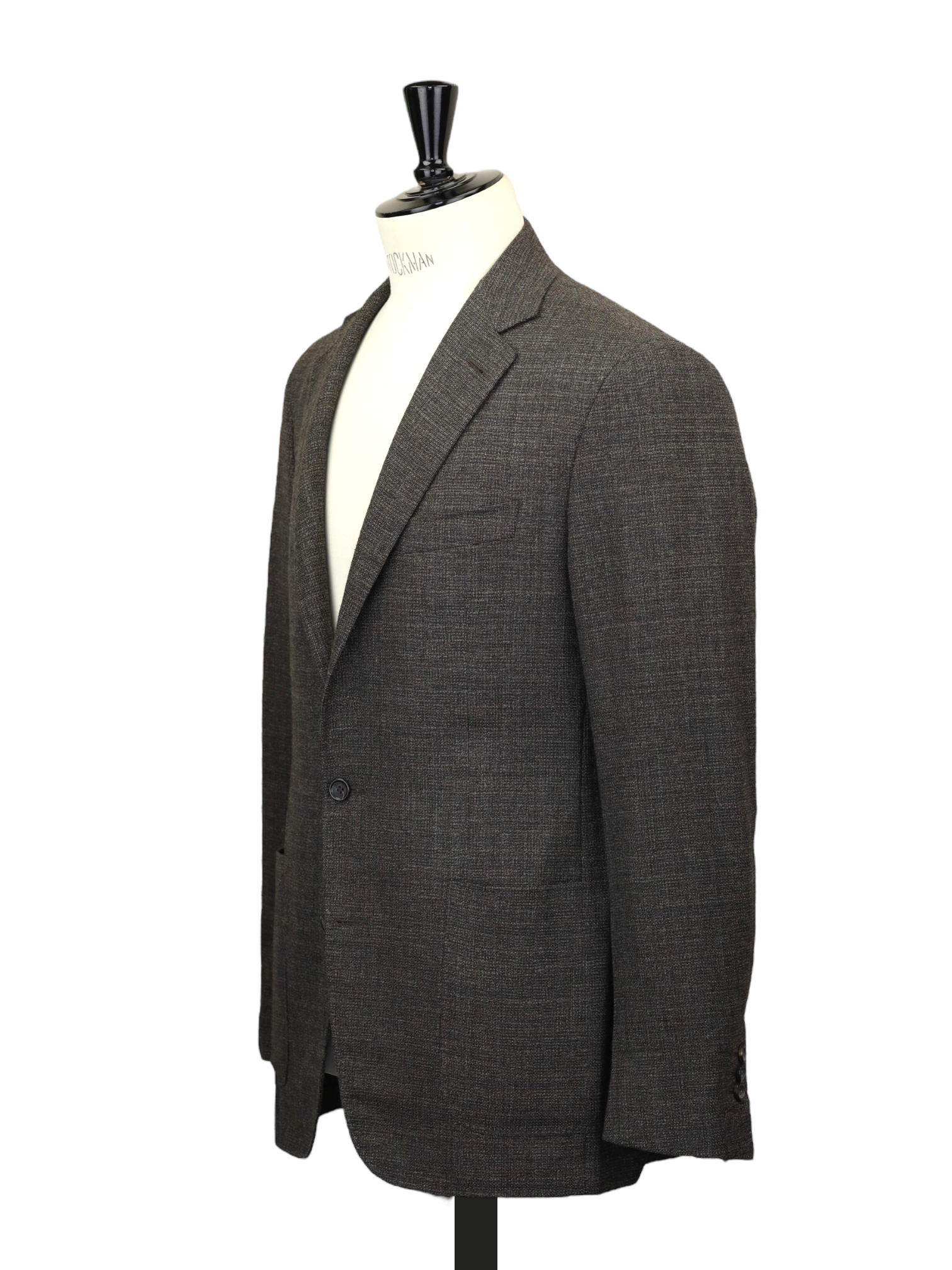 Canali Brown Fine-Wool Bicolor Micro-Structure Jacket
