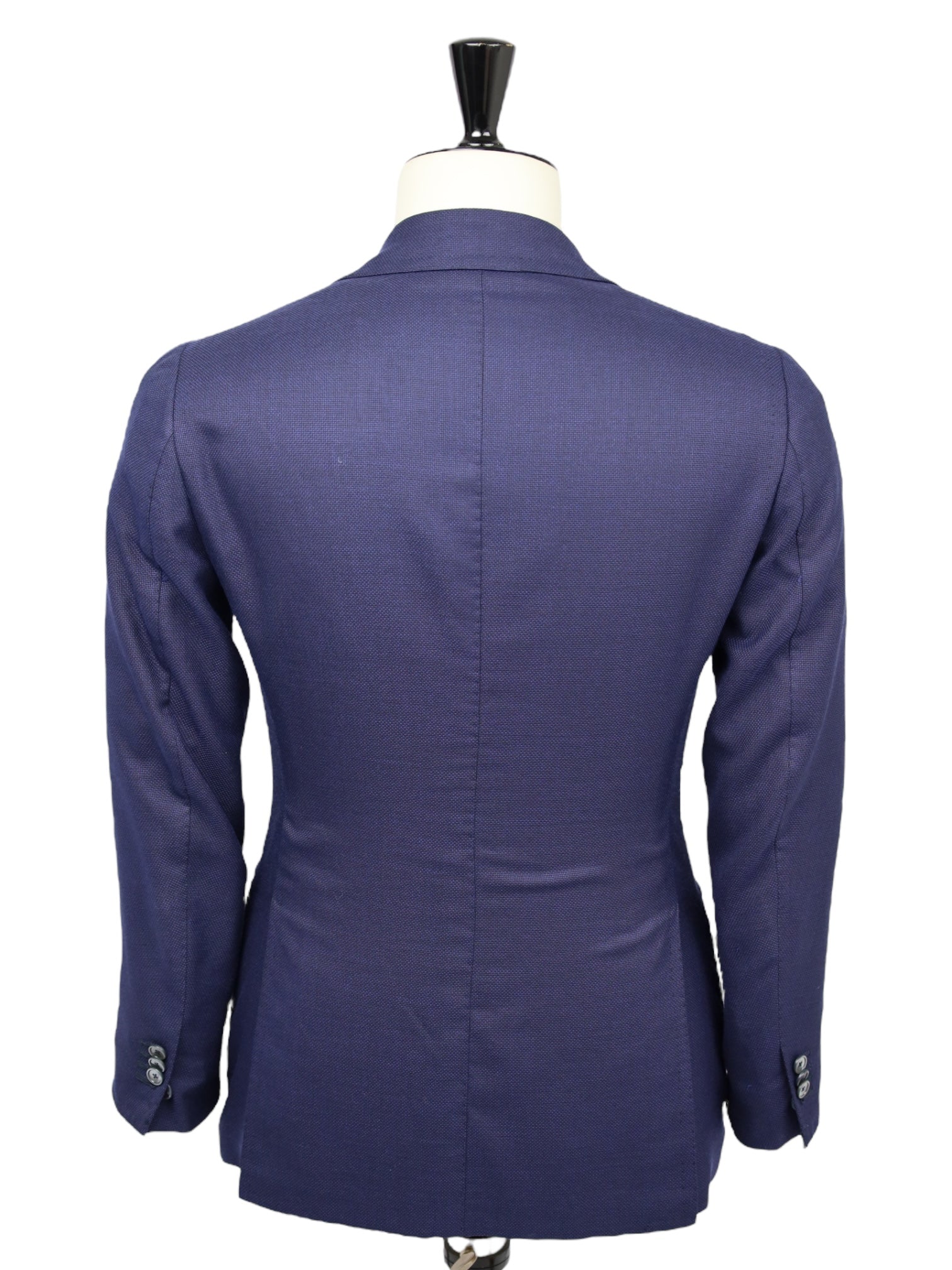 Cesare Attolini Navy Panama Weave Wool Jacket