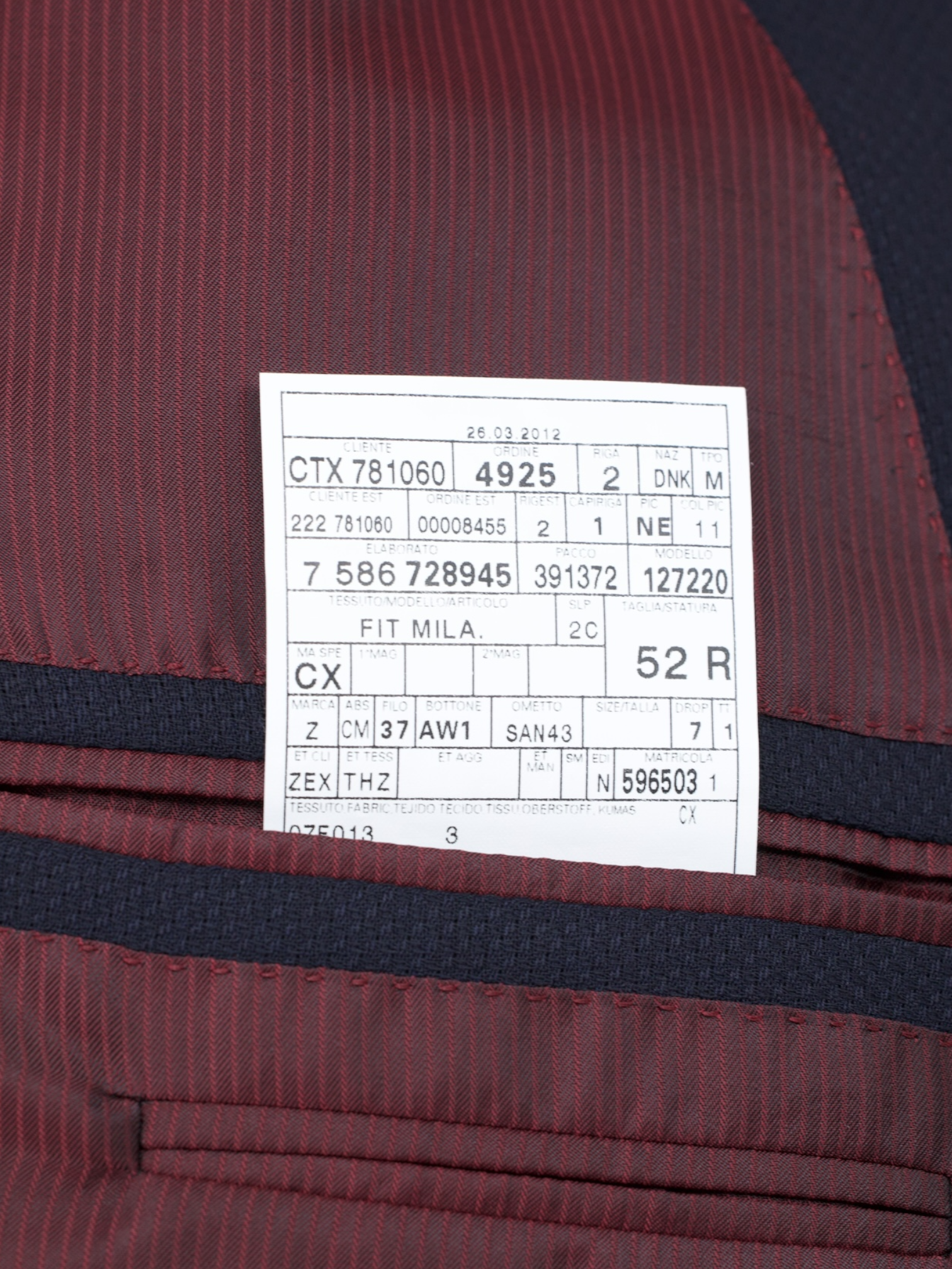 Ermenegildo Zegna Navy Double Breasted "Cool-Effect" Wool Mila Jacket