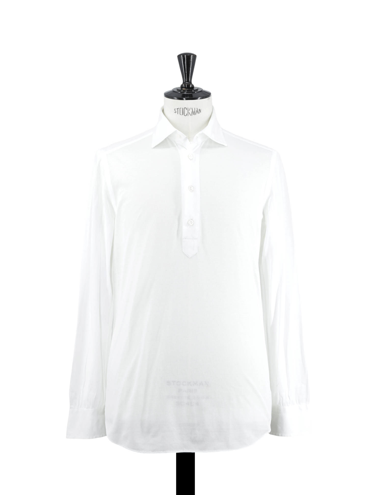 Cesare Attolini White Piqué-Cotton Pop-Over Shirt