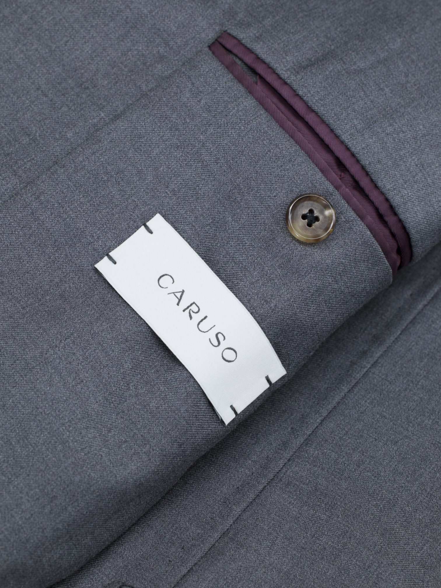 Caruso Grey Tasmanian Super 150's Wool Twill Purely-Handmade Suit