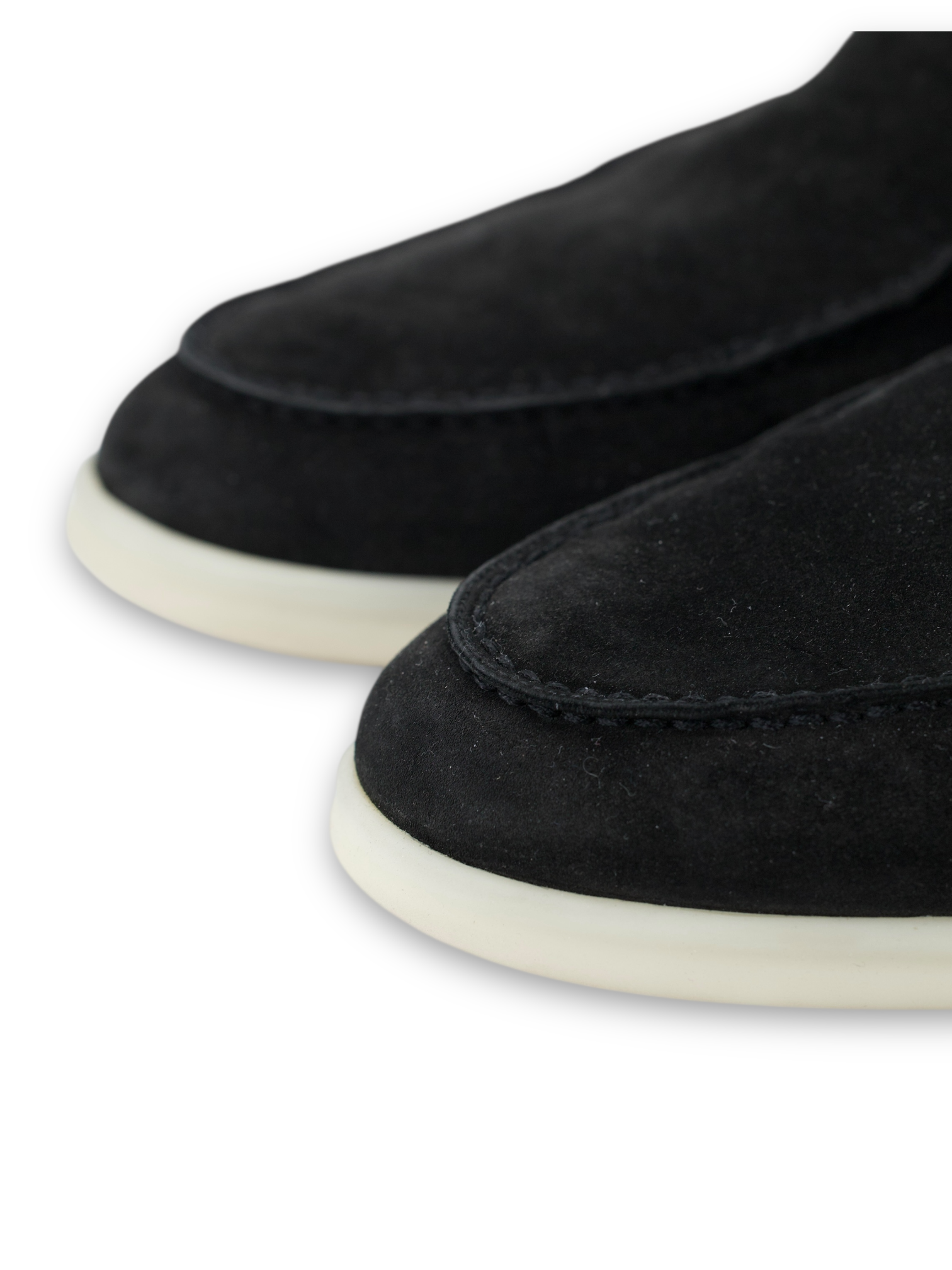 Loro Piana Black Suede Open Walk Ankle Boots