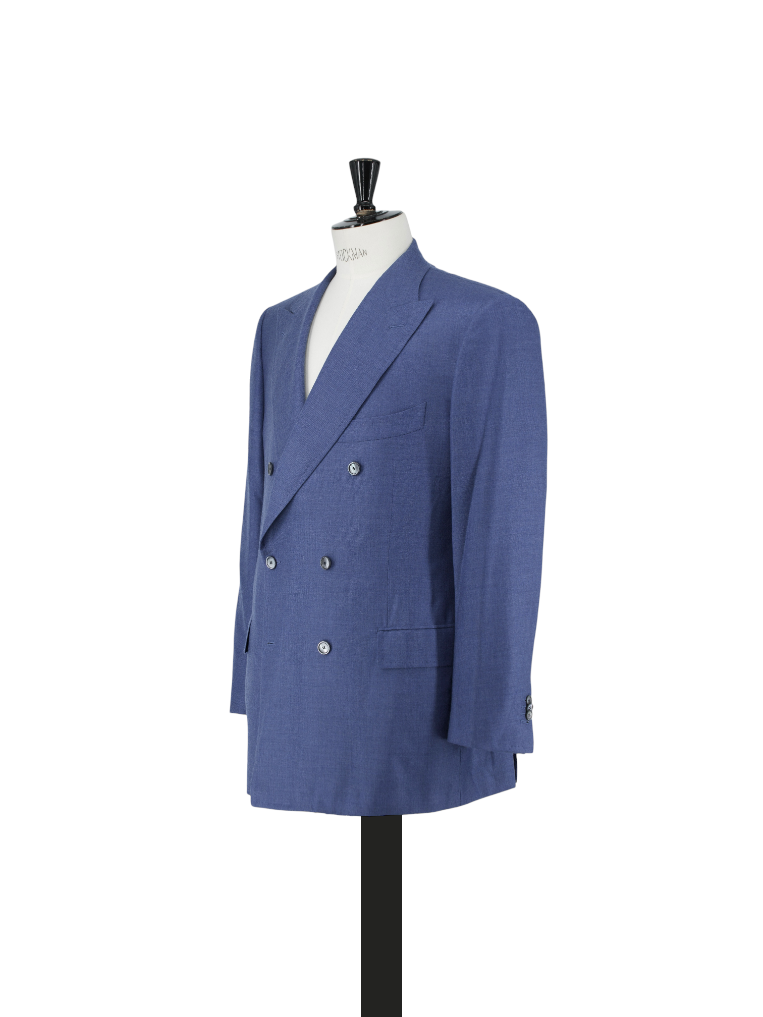 Cesare Attolini Blue Pure Cashmere Double-Breasted Twill Jacket