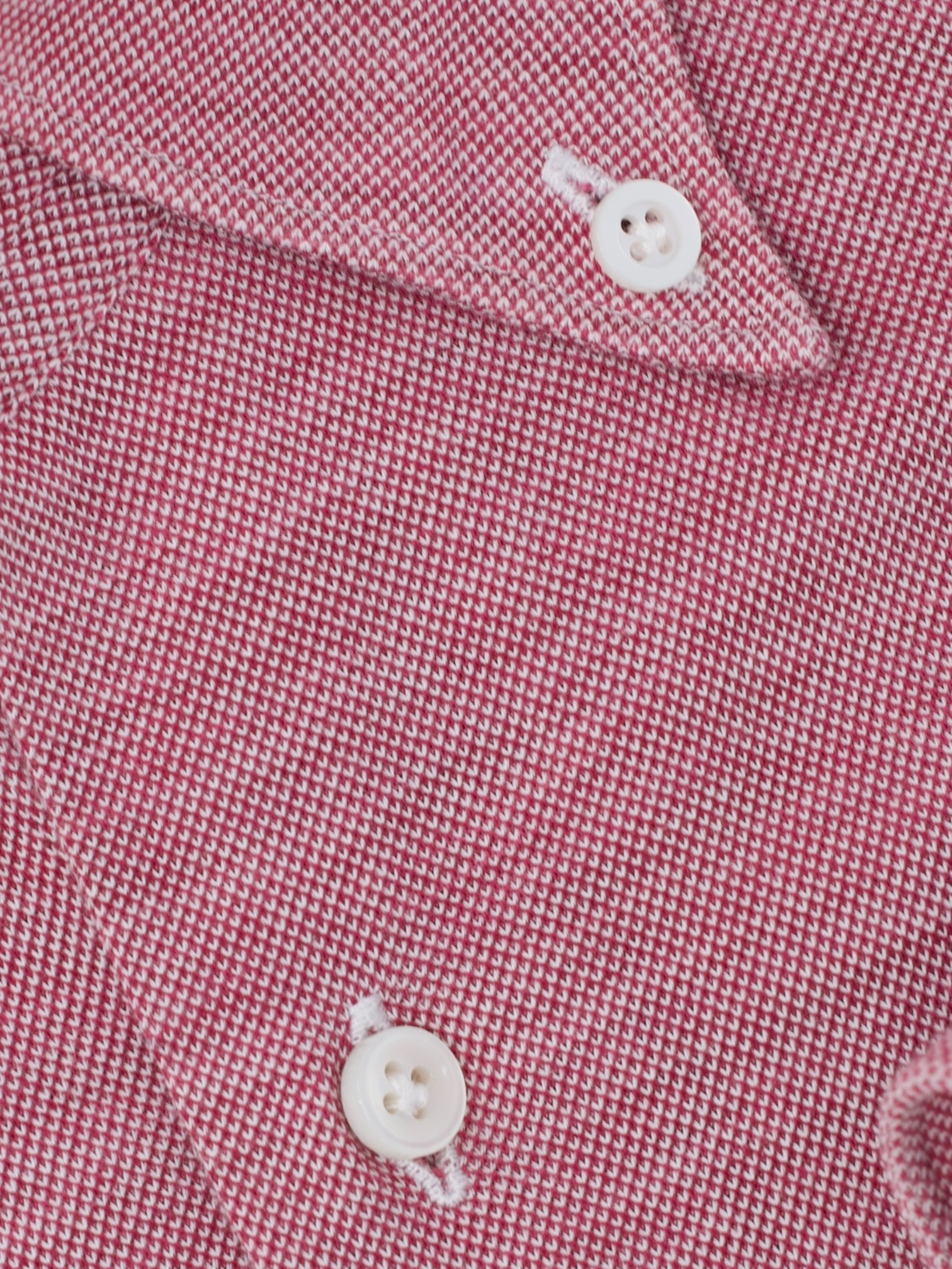 Fray Old Pink Cotton Piqué Knitted Button-Down Shirt