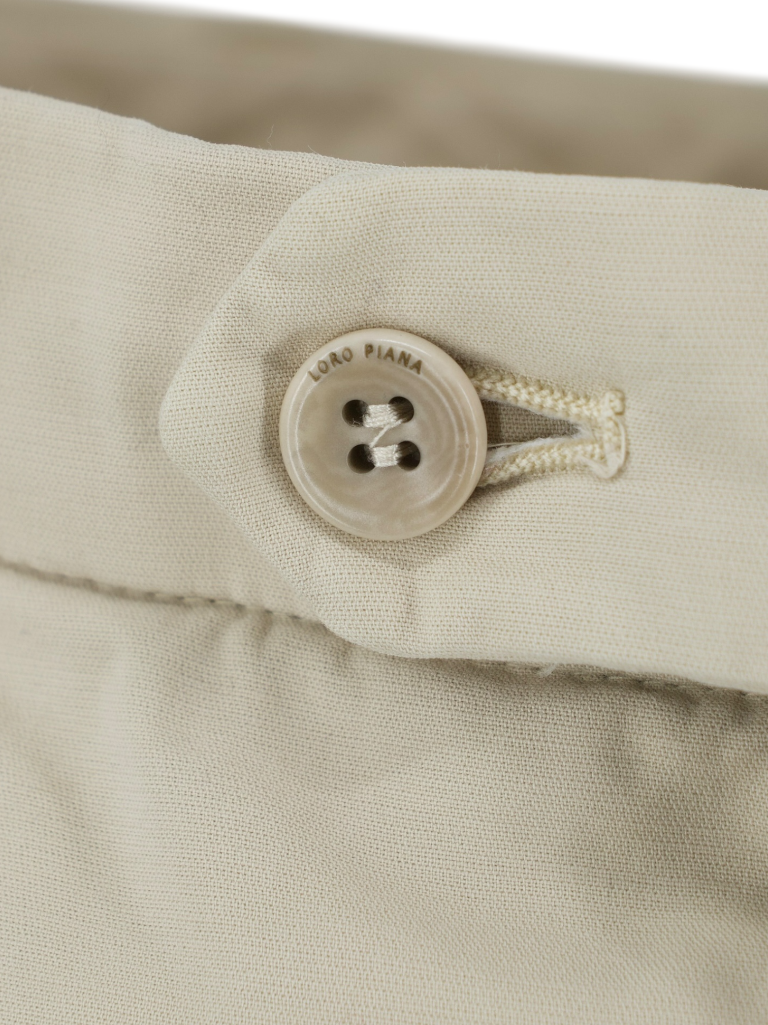 Loro Piana Beige Cotton-Stretch Twill Chino