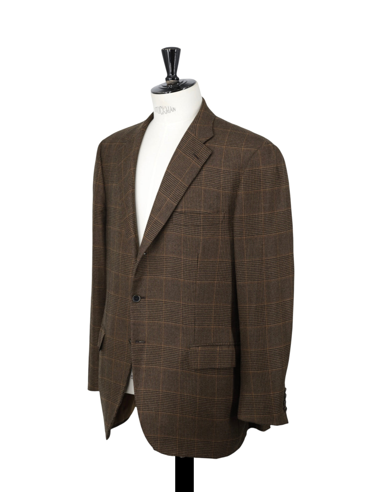 Brioni Dark Brown Pure Cashmere Prince of Wales Jacket