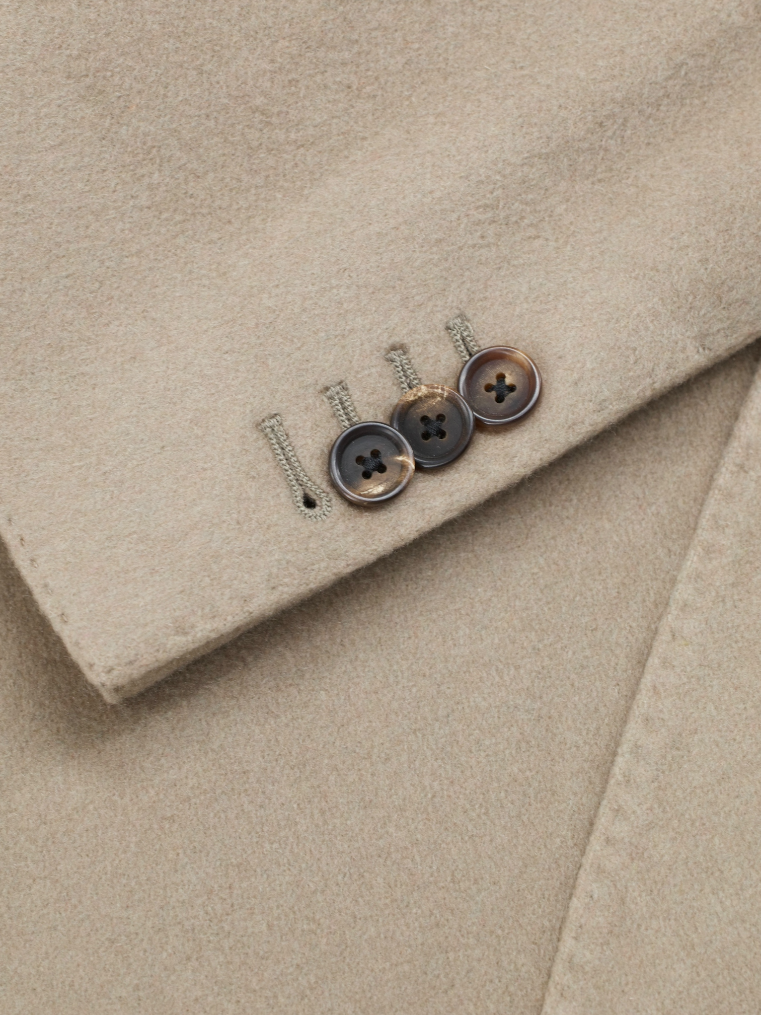 Lardini Light Brown Double Breasted Pure-Cashmere Overcoat
