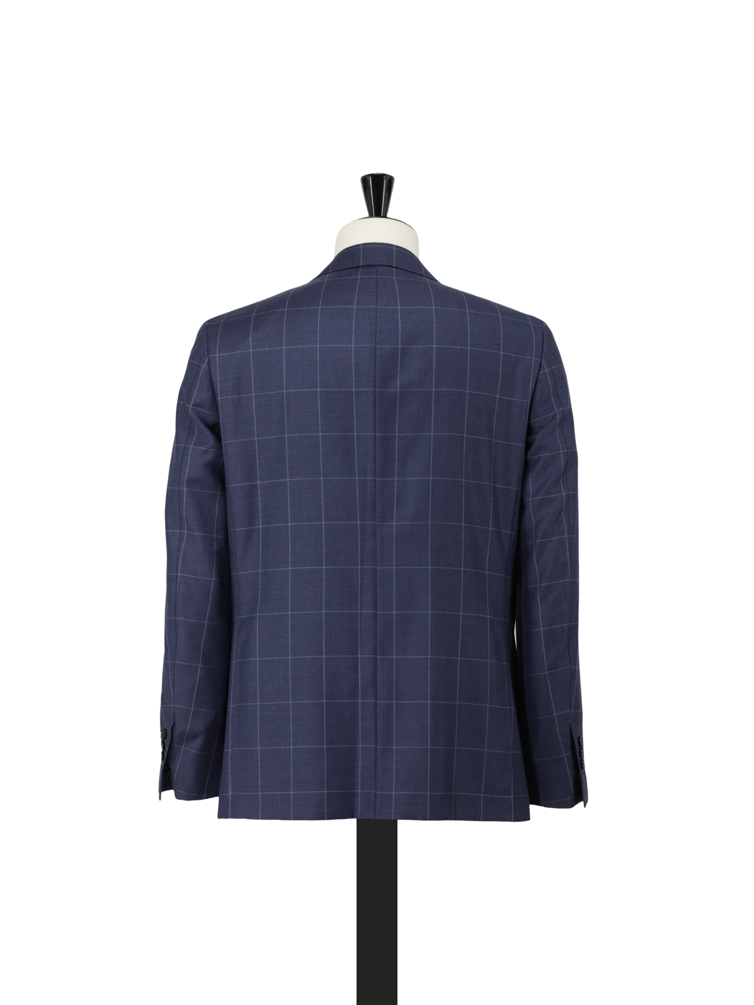 Canali Dark Blue Fine-Wool Windowpane Jacket