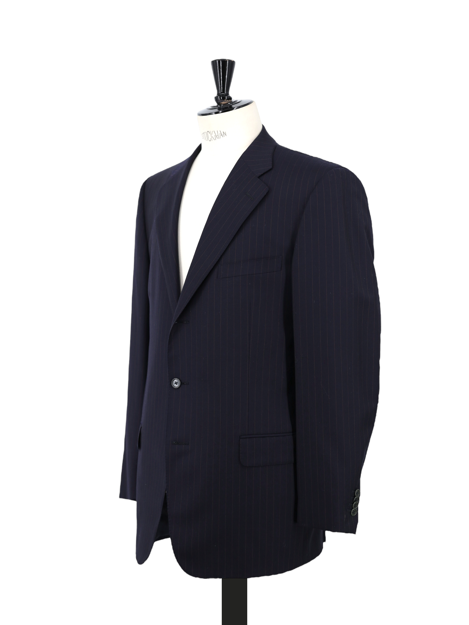Ermenegildo Zegna Vintage Black & Brown Trofeo Wool Pinstripe Suit