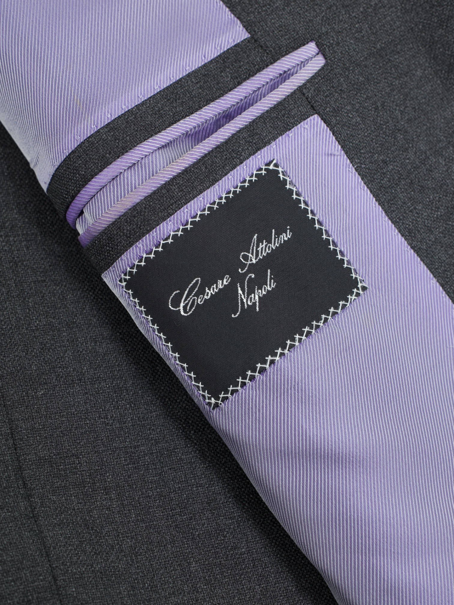 Cesare Attolini Dark Grey Lightly-Brushed High-Twist Wool Suit