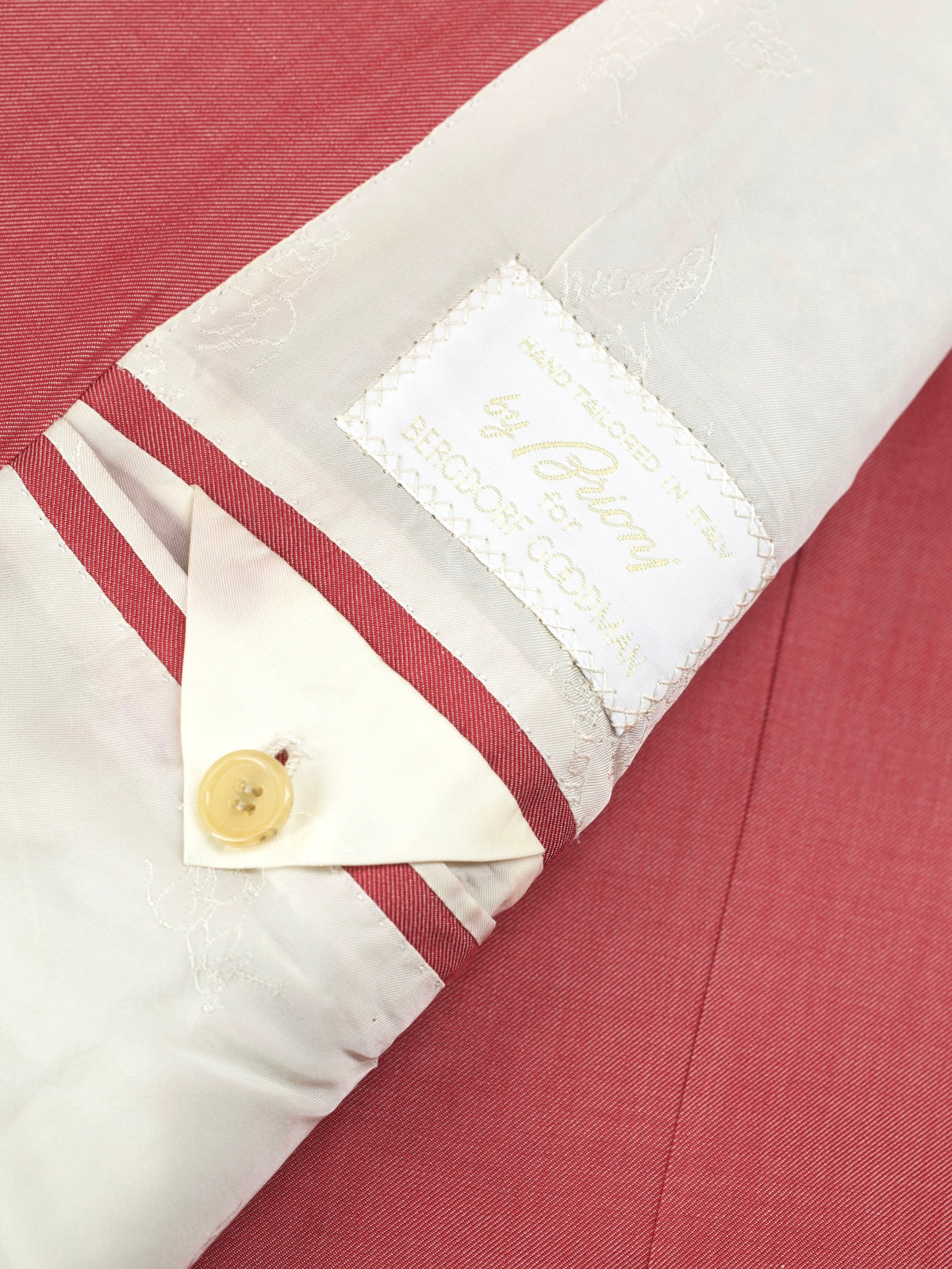 Brioni Coral Pink Silk & Cotton Twill "Prossimo" Summer Jacket