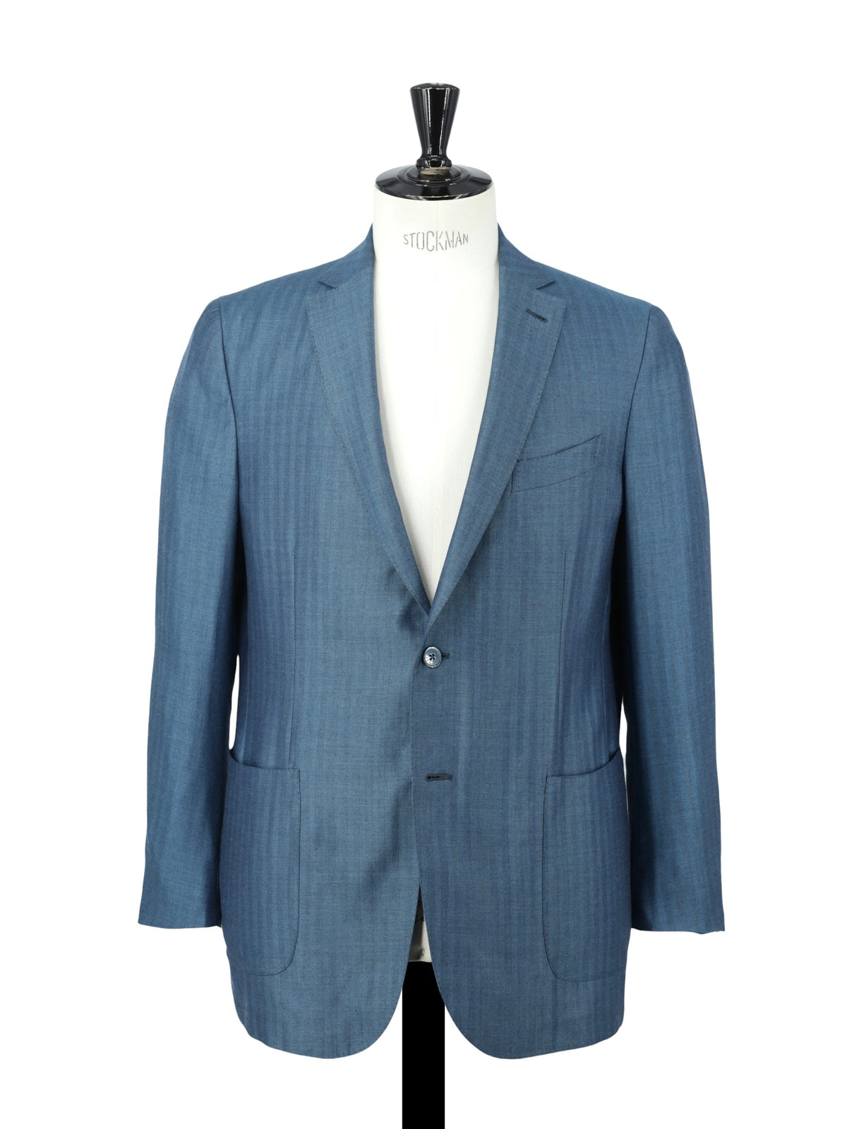 Ermenegildo Zegna Petrol Cashmere & Silk Herringbone "Capri" Jacket