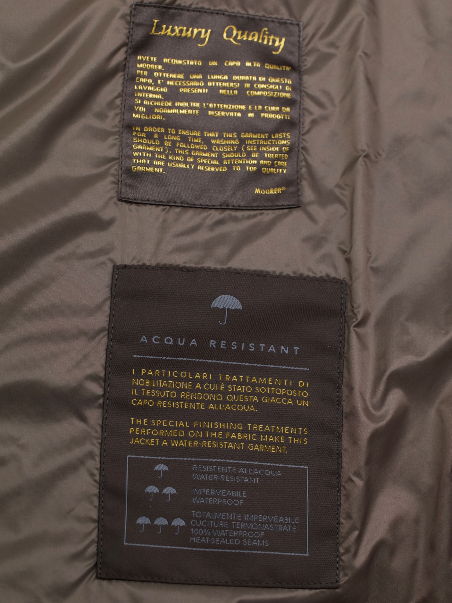 MooRER Dark Olive Goose-Down Padded Calegari-KN Coat