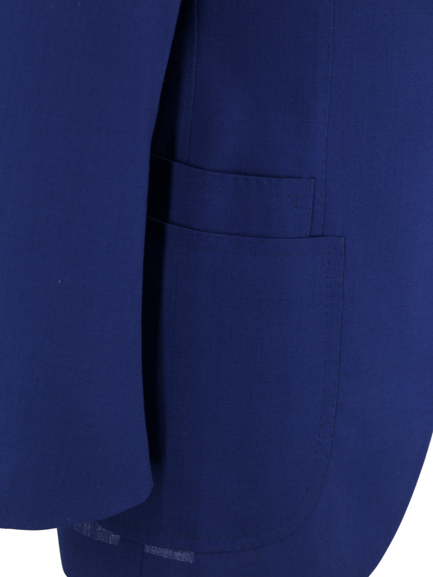 Cesare Attolini Royal Blue High-Spun Wool Basket-Weave Suit