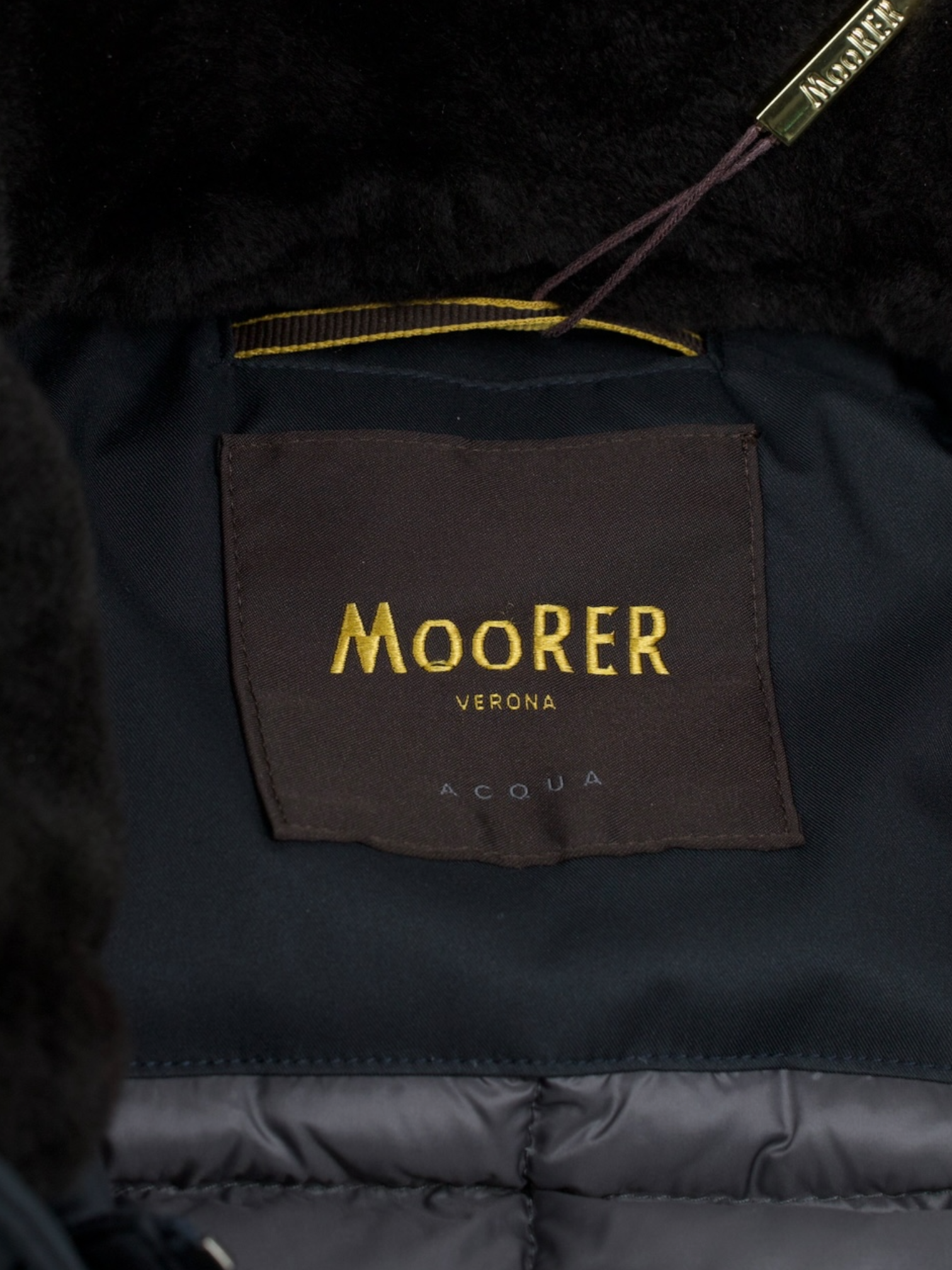 MooRER Navy Aqua-Proof Bernier Field-Jacket