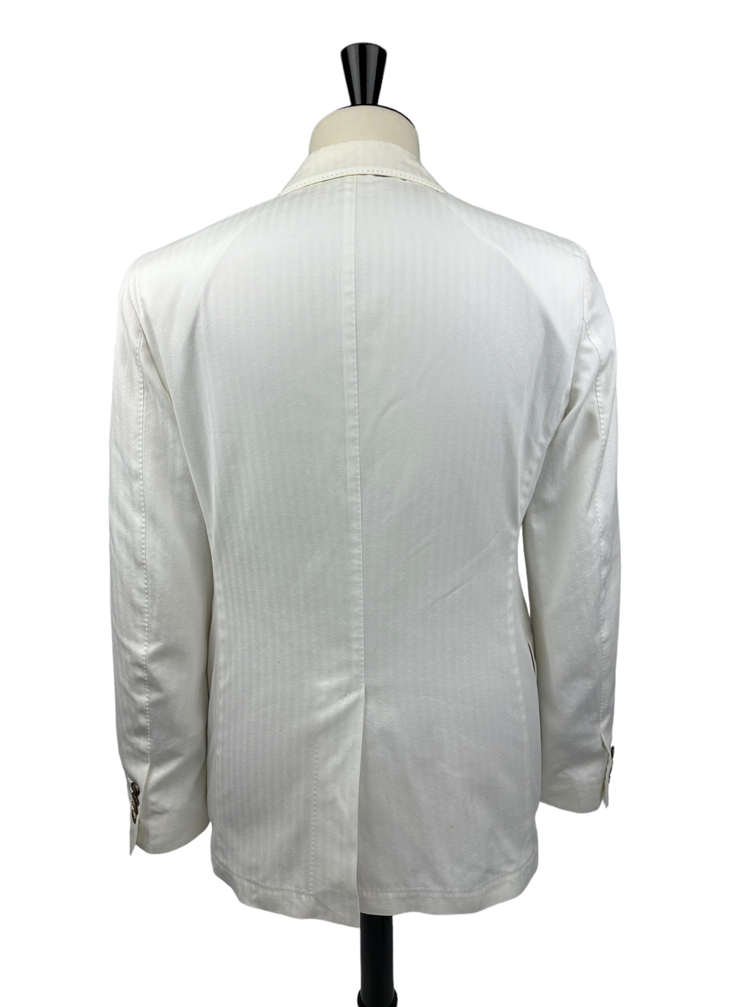 Etro White Cotton Herringbone Jacket