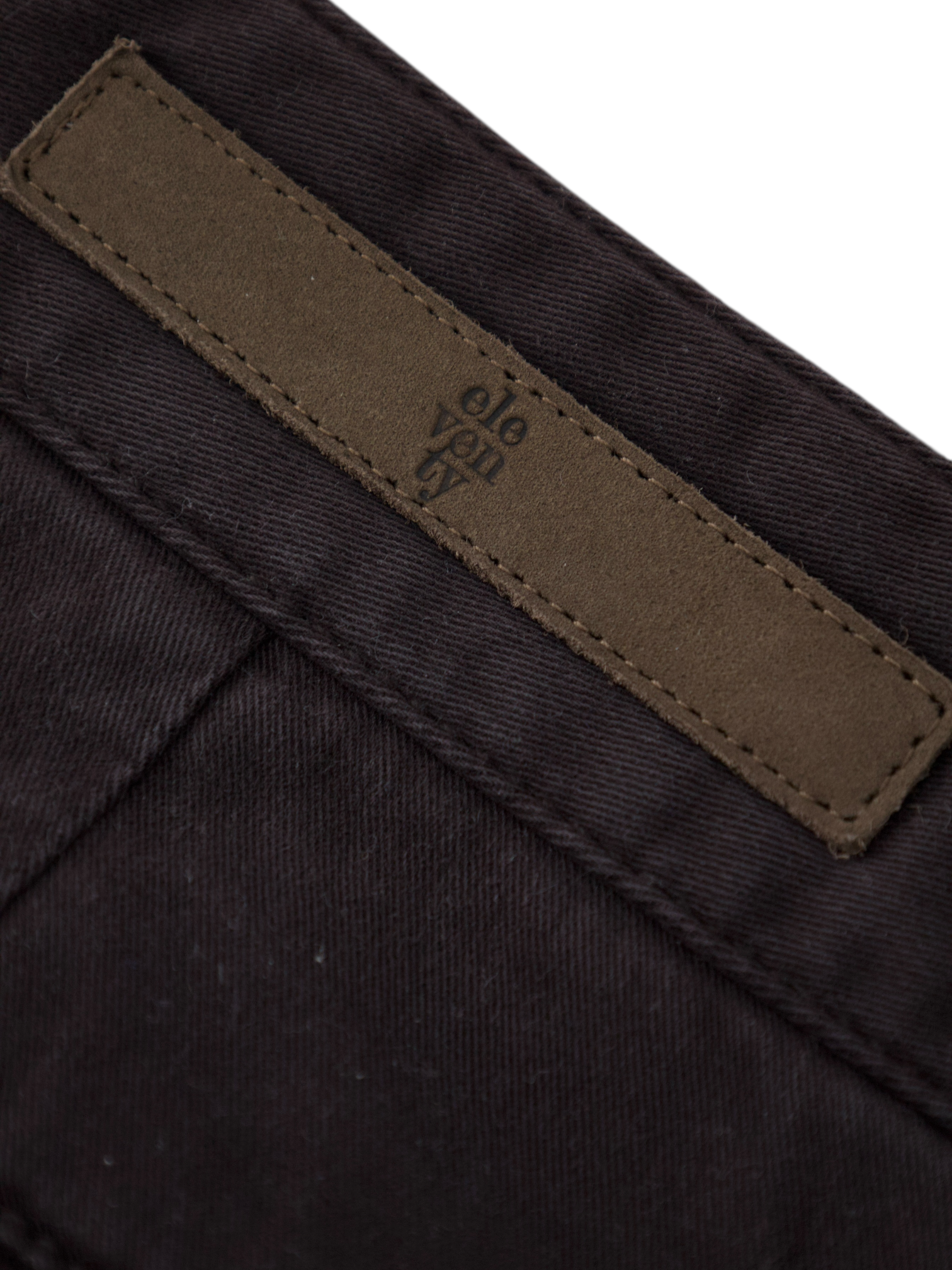 Eleventy Chocolate Brown Cotton & Stretch Sartorial Style "Pences" Trousers