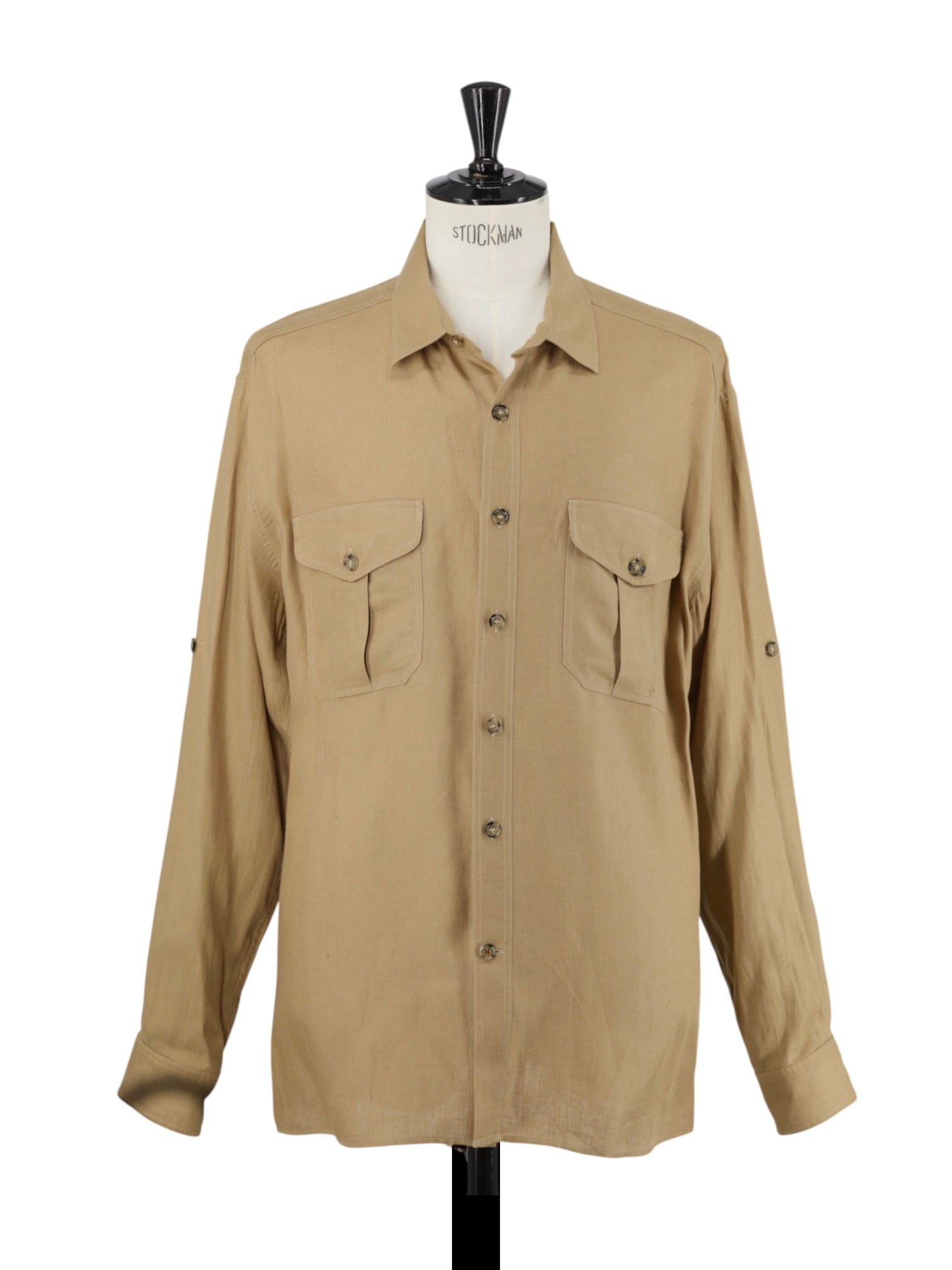 Loro Piana Brown Pure Linen Saharian Shirt