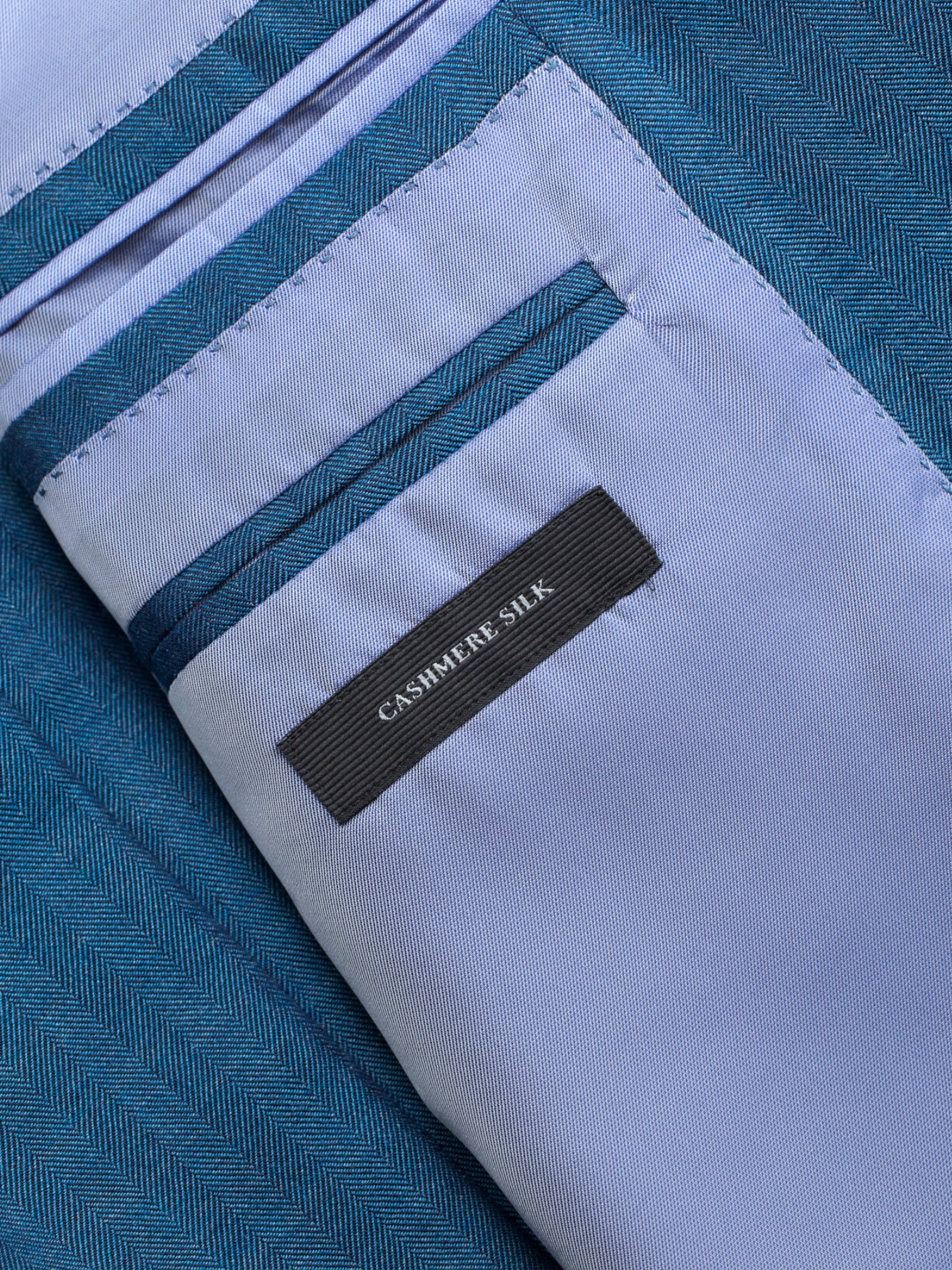 Ermenegildo Zegna Petrol Cashmere & Silk Herringbone Mila Jacket