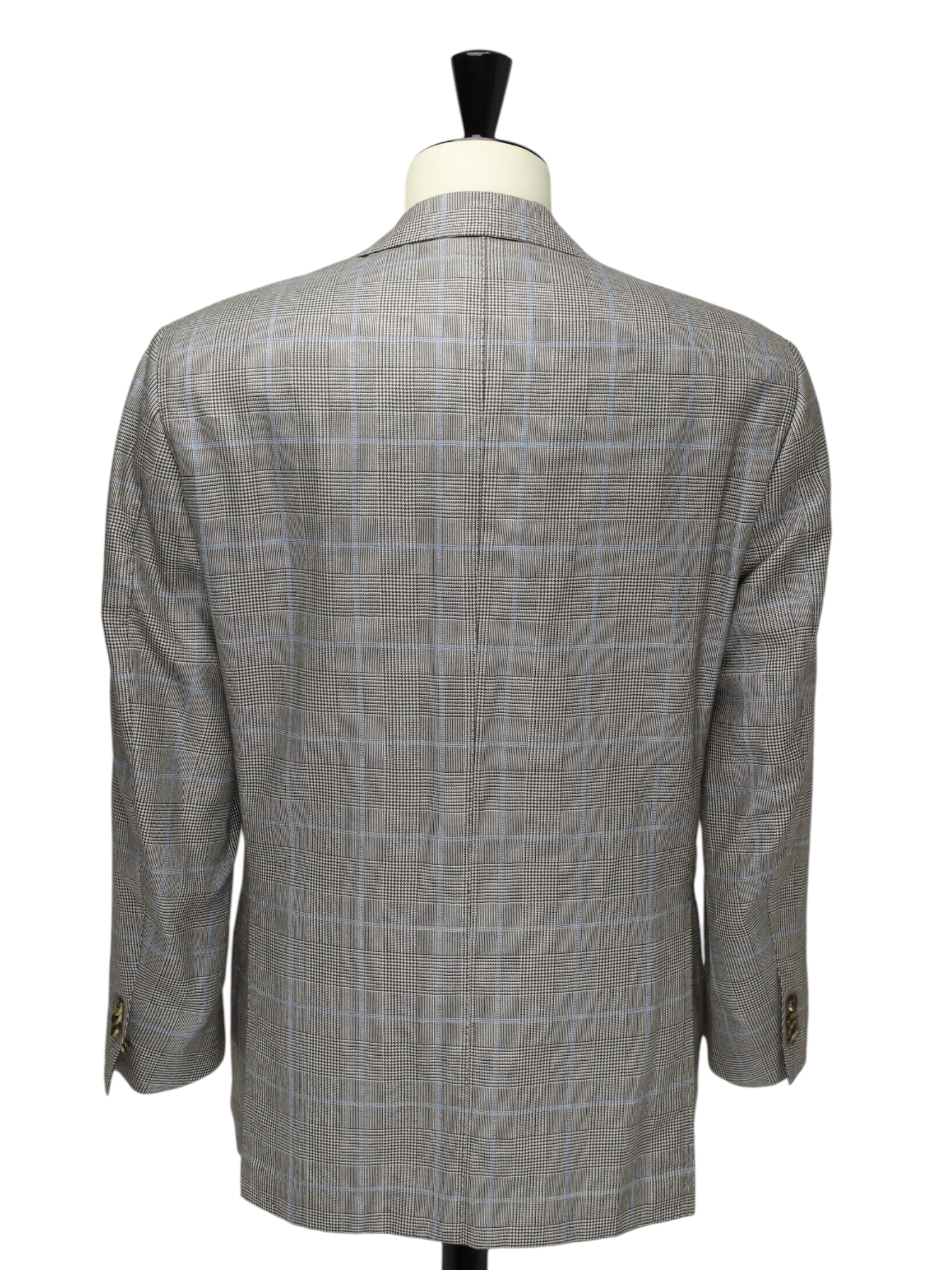 Cesare Attolini Grey Cashmere & Silk Prince of Wales Check Jacket