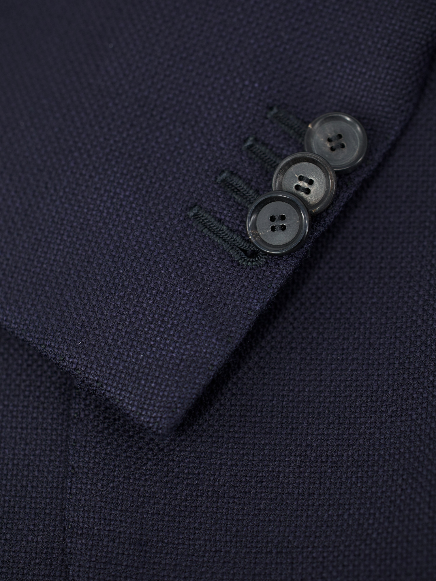 Cesare Attolini Navy Wool & Cashmere Micro-Structure Jacket