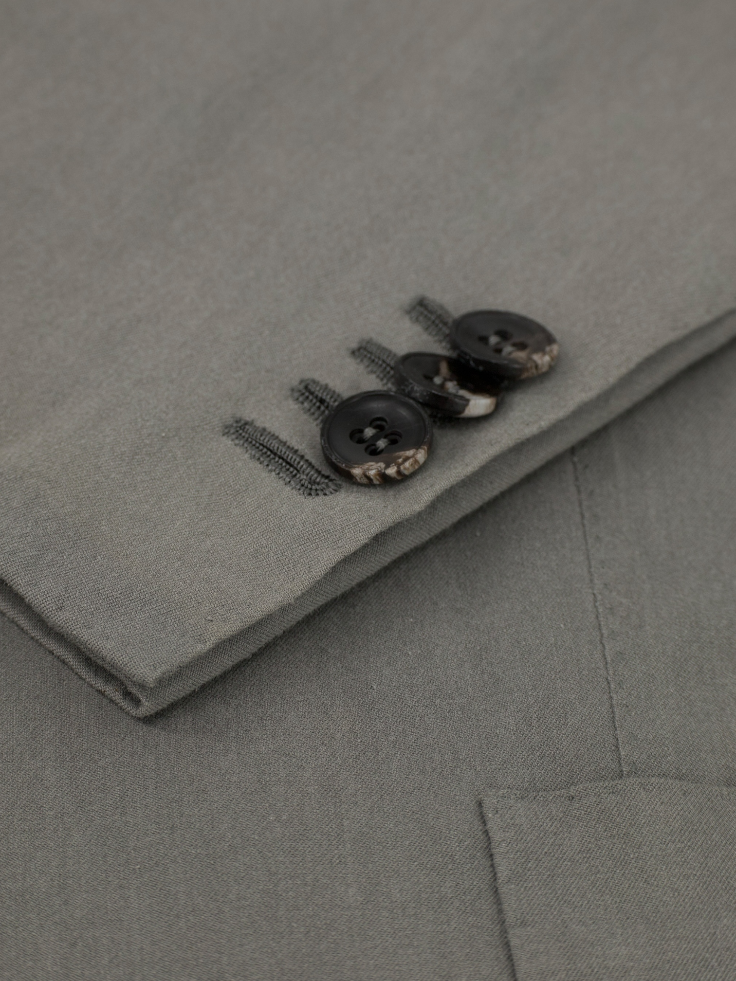 Kiton Grey Pure Cotton Lightweight Neapolitan Jacket