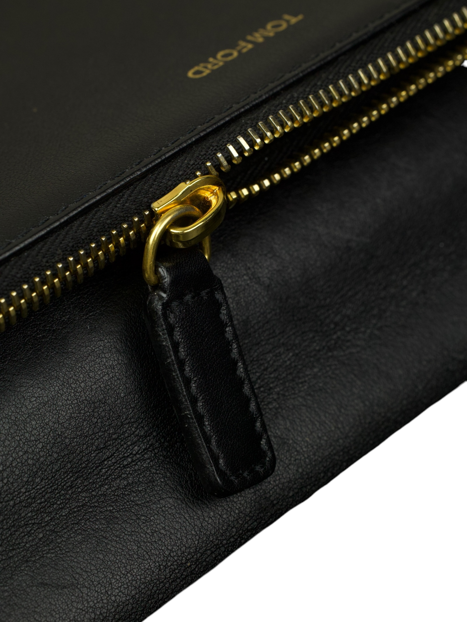 Tom Ford Black Calfskin Leather Briefcase