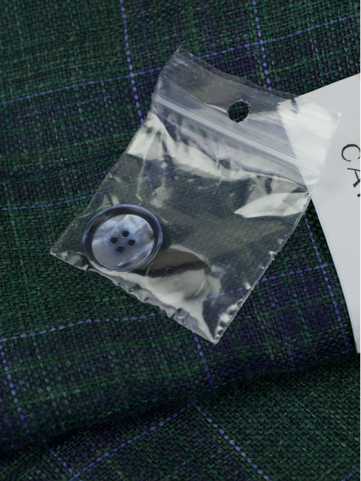 Caruso Bottle Green & Blue Wool, Silk & Linen "Summertime" Aida Jacket