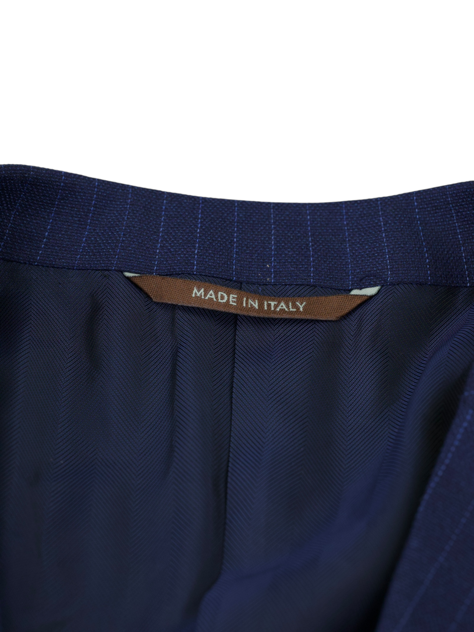Canali Midnight Blue Wool, Silk & Stretch Pinstripe Suit + Extra Trousers